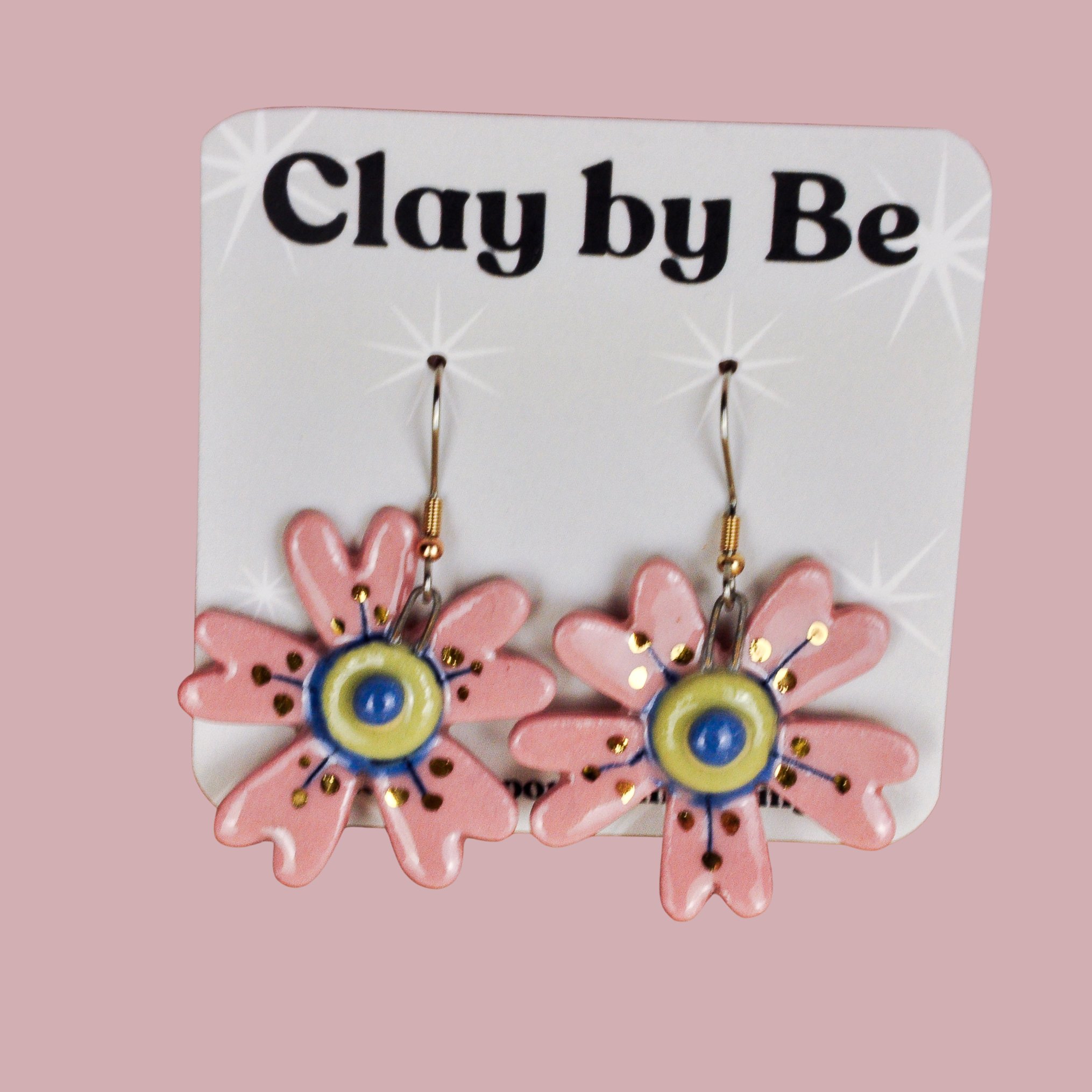 Pink Flower Earring