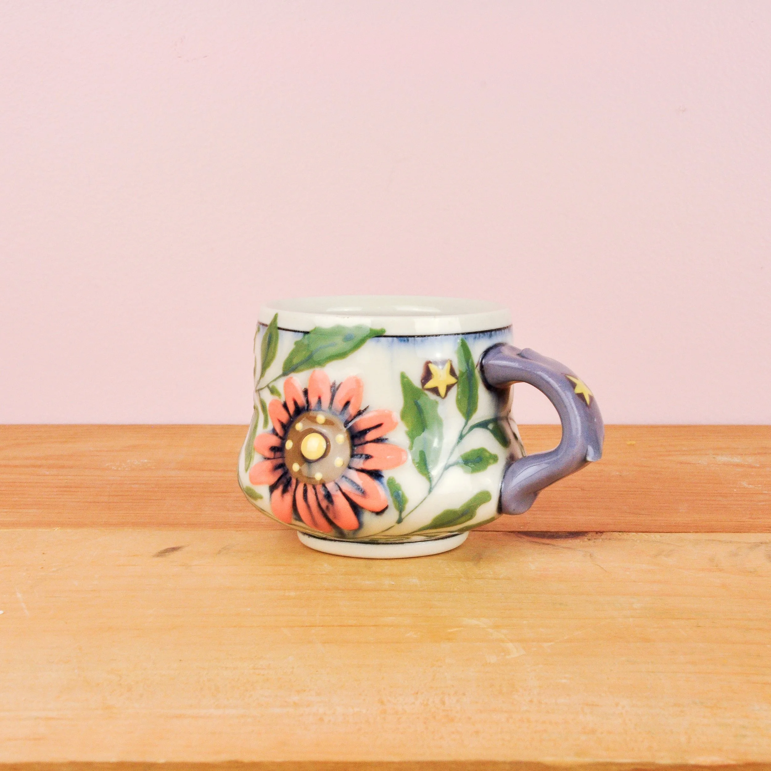 Spooky Flower + Spider espresso cup
