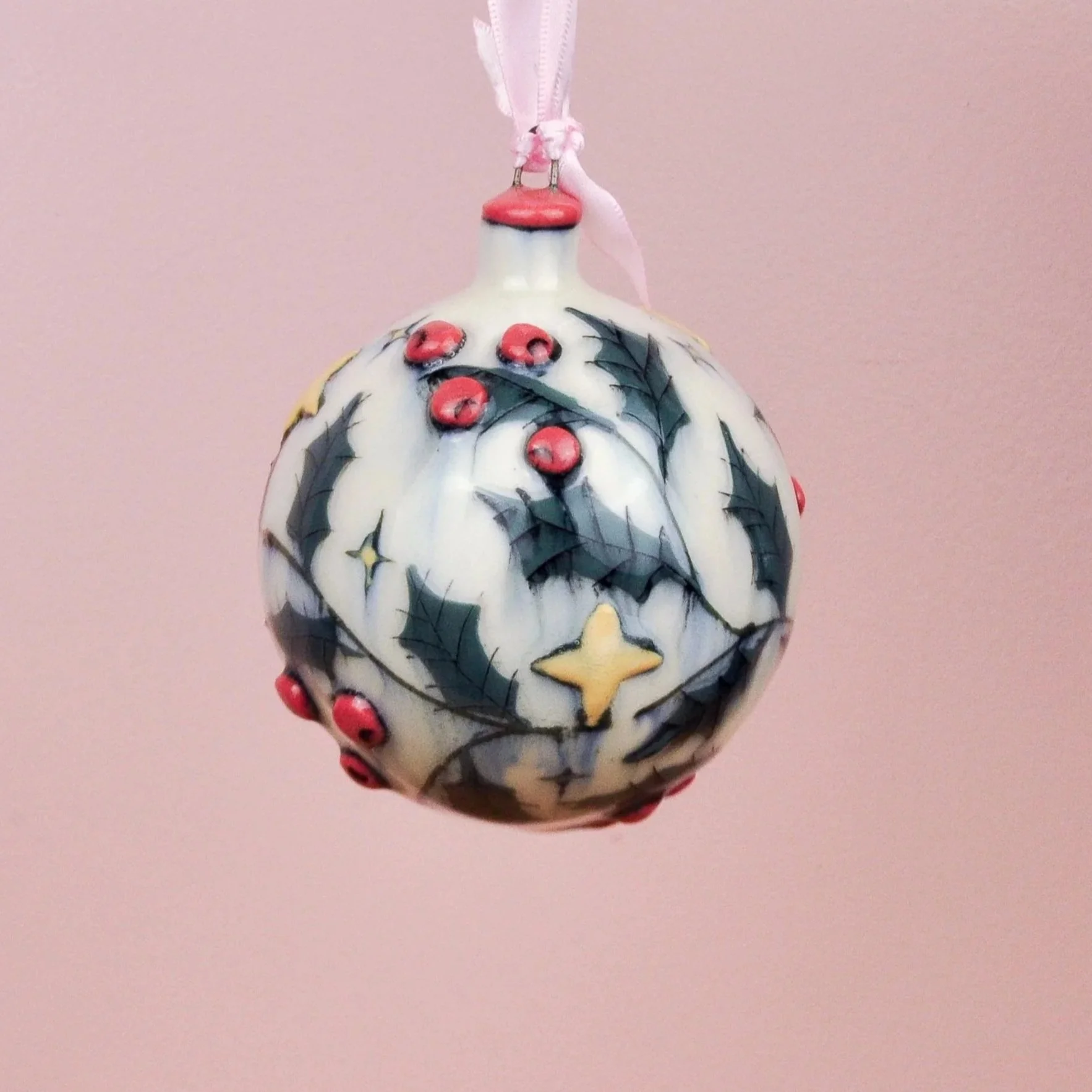 Holly & Stars Ornament