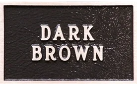 Bronze plaque painted dark brown