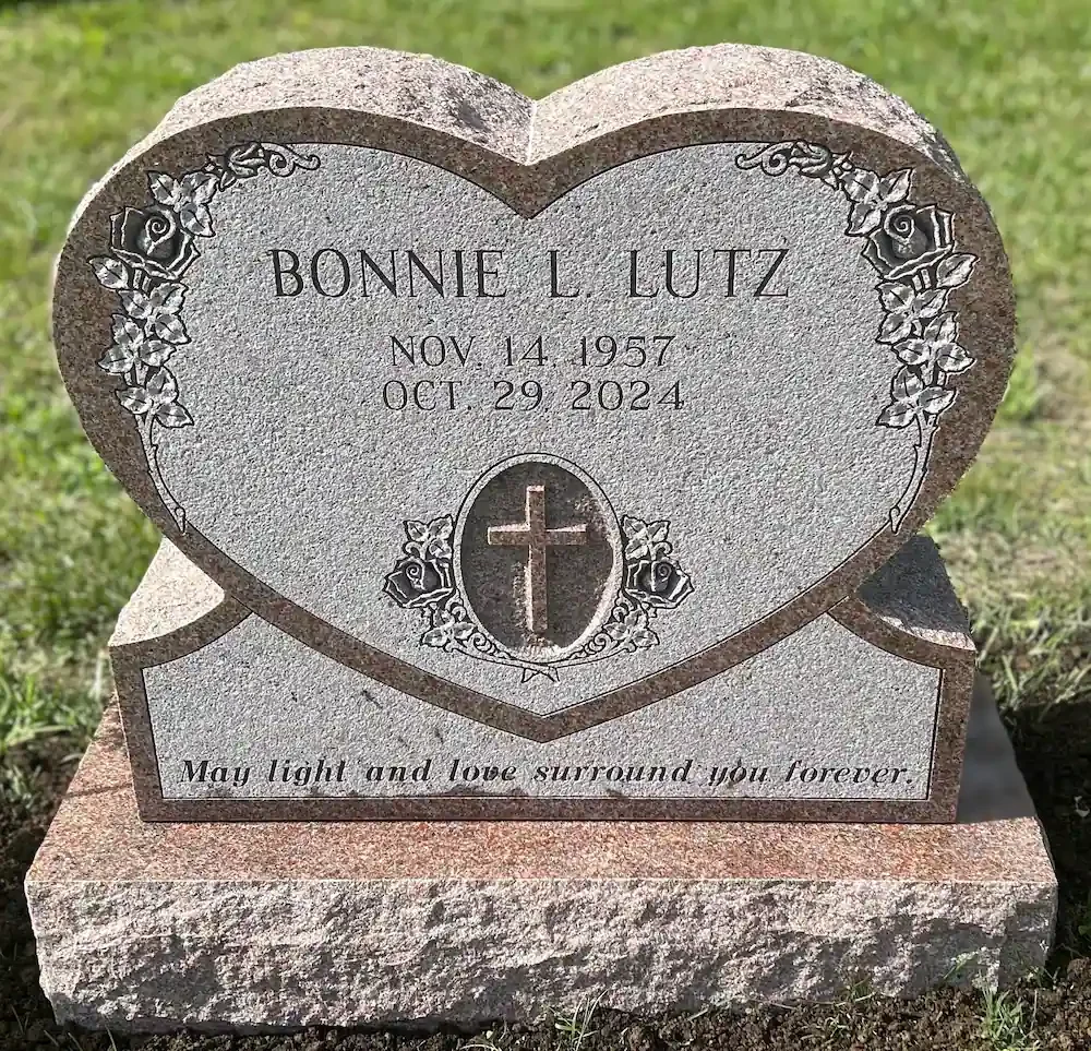 a completed headstone installation