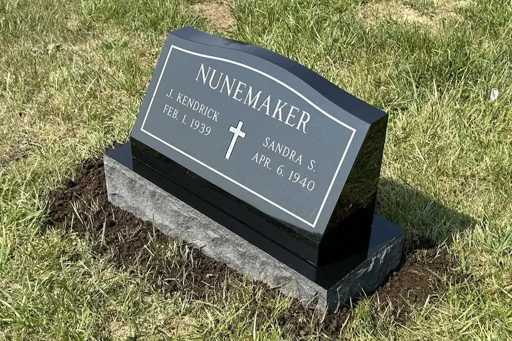 headstone with polished sides and top