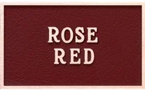 bronze plaque painted red