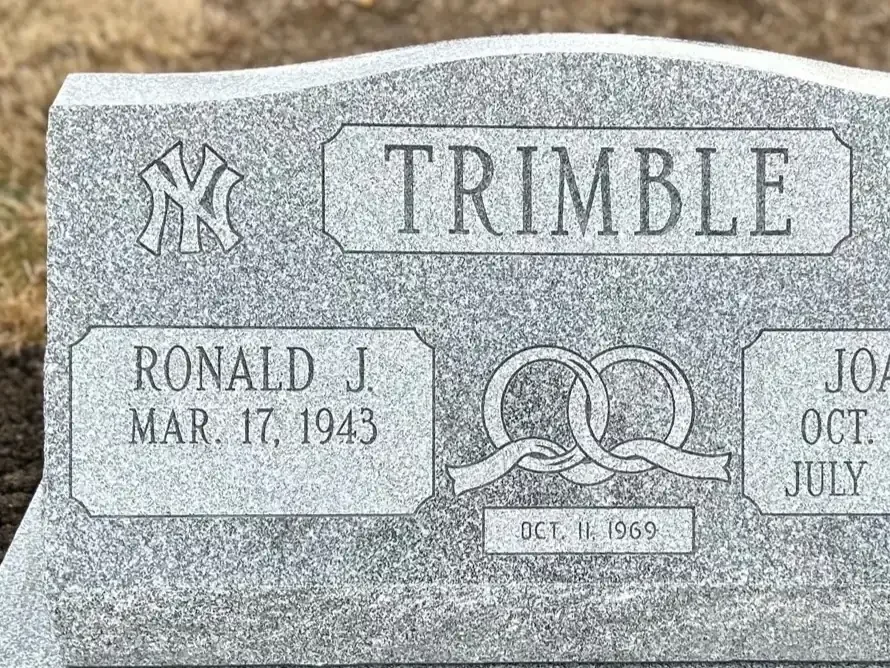 headstone with a panel that has fillet corners