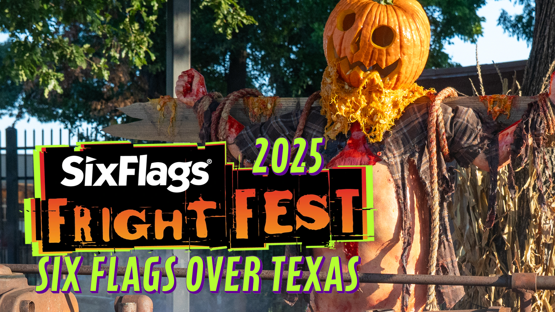 Fright Fest 2025 at Six Flags Over Texas - POVs of All Haunts, New Scare Zones & Food, Shows Return