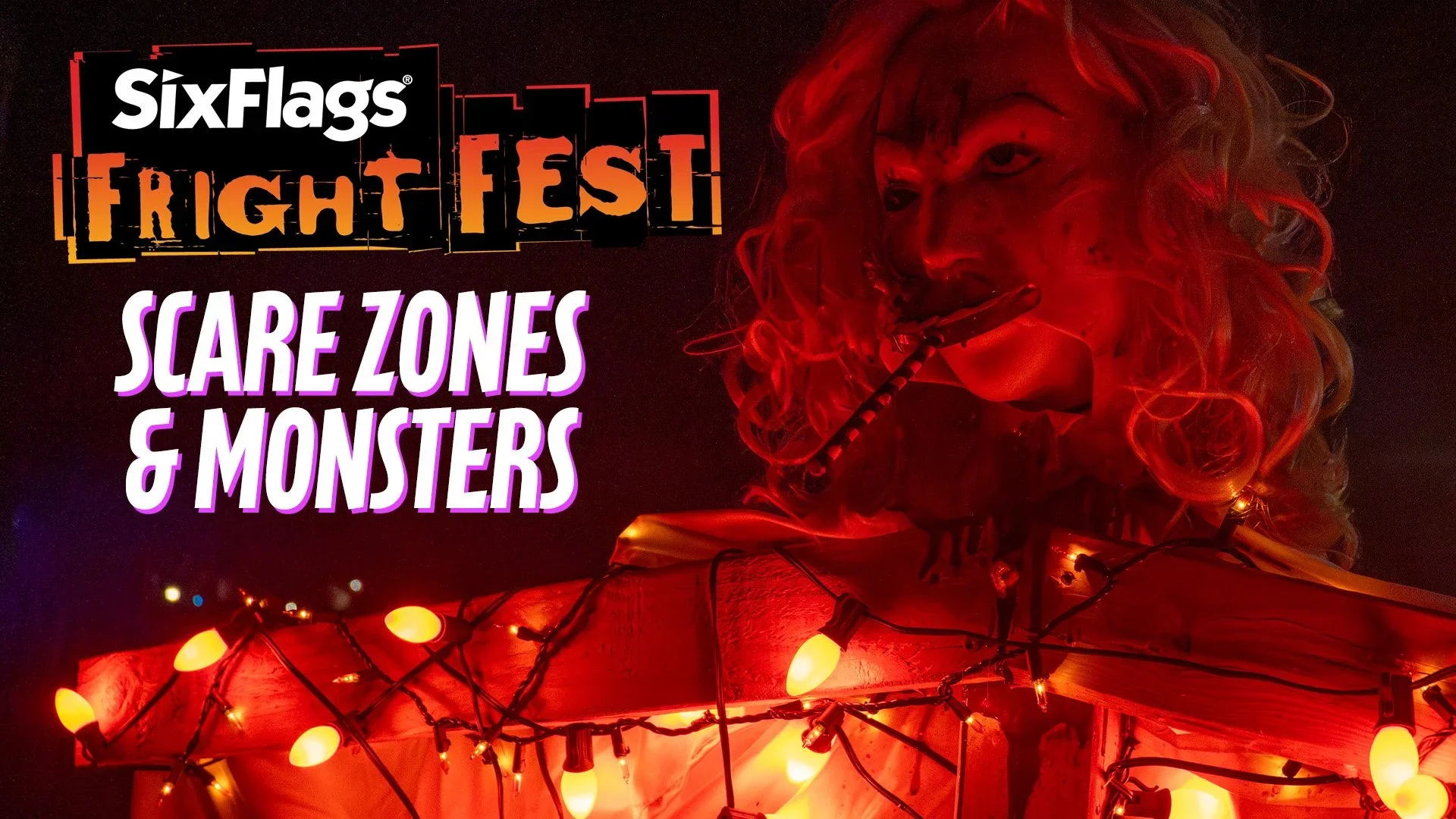 Venturing into all Fright Fest Scare Zones at Six Flags Over Texas | New Monsters & Spooky Shows