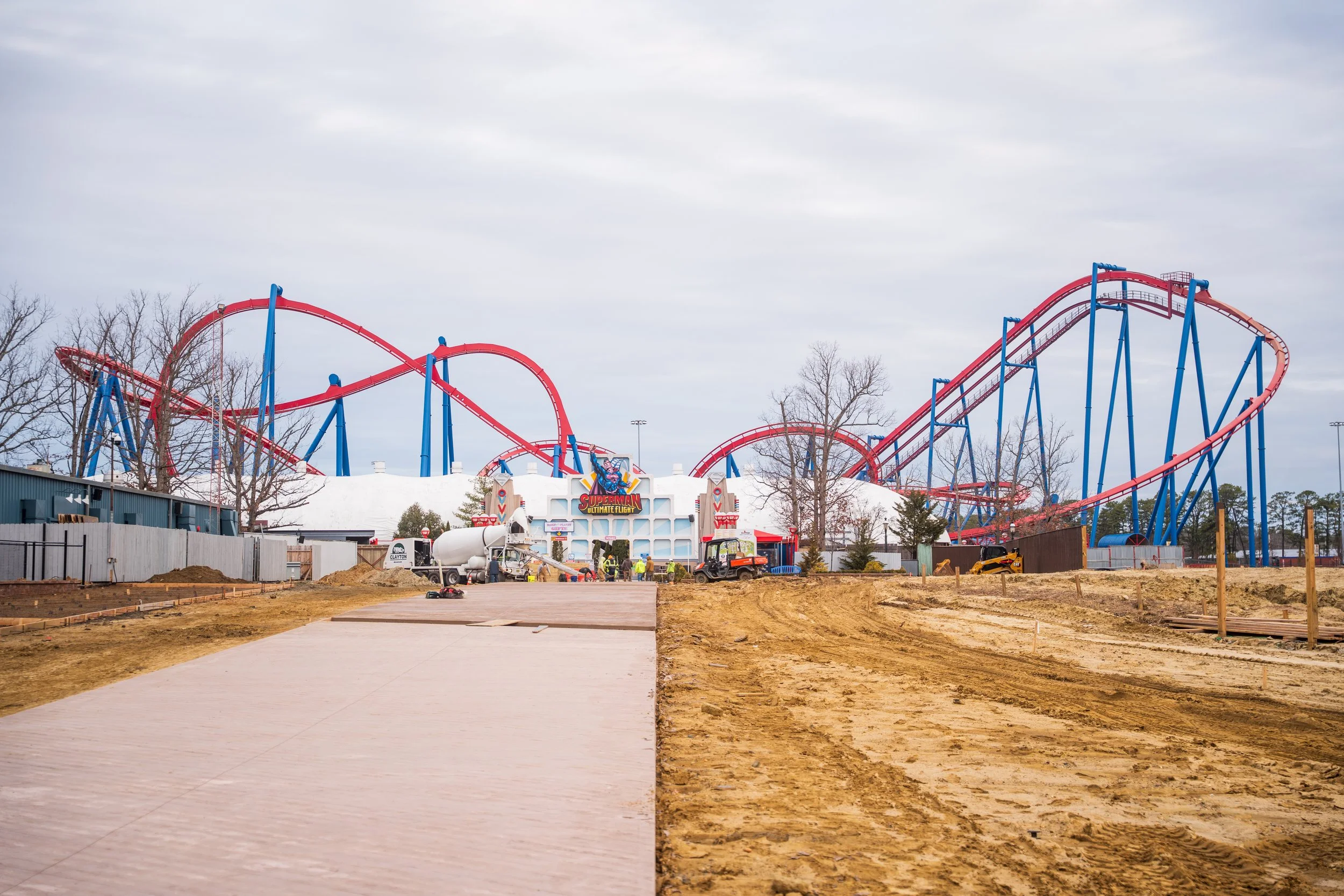Land is being prepared for the park's 2026 coaster addition