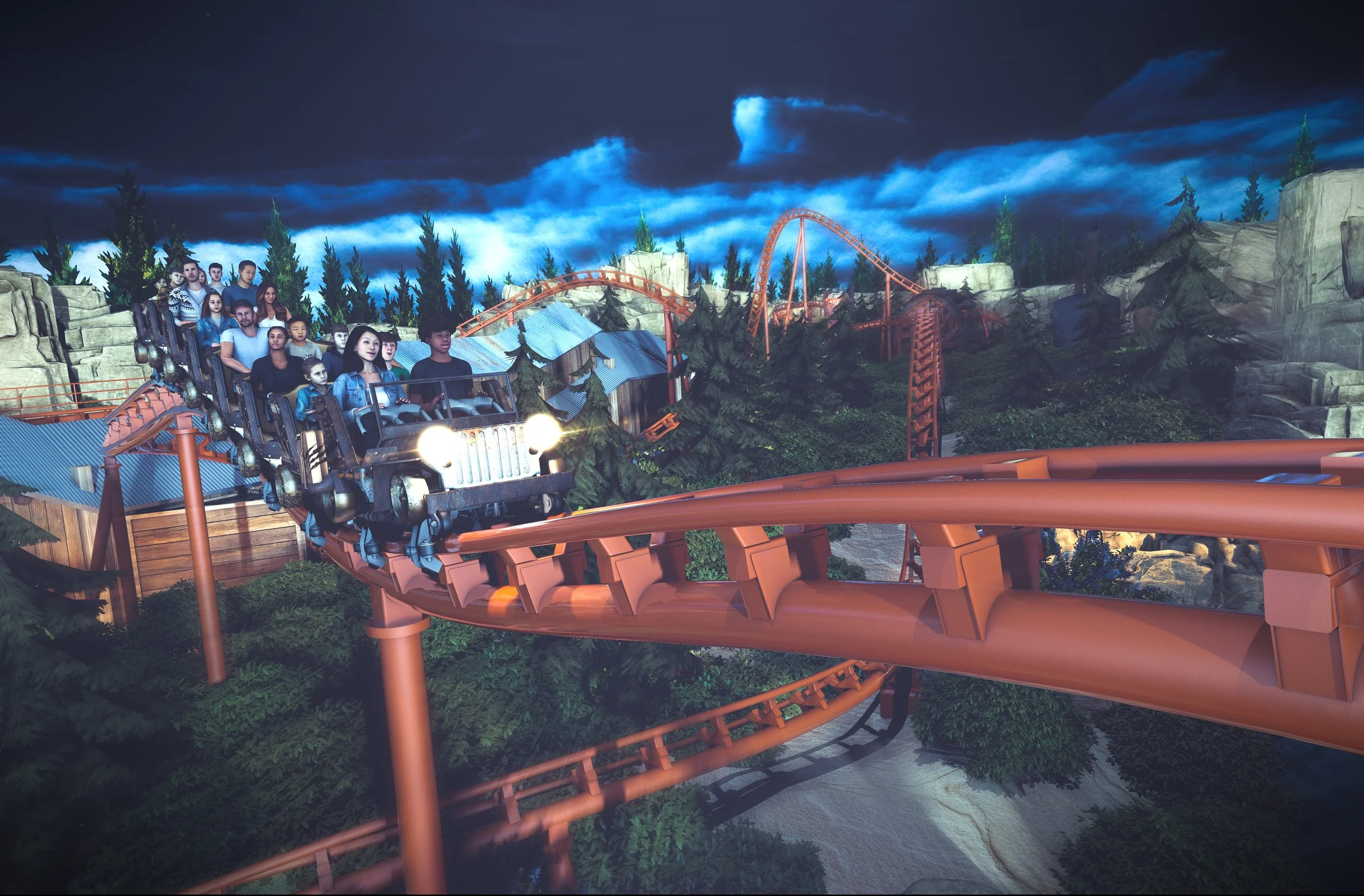 Six Flags Fiesta Texas Unleashes Werewolf Gorge, The World’s Longest Family Launch Roller Coaster
