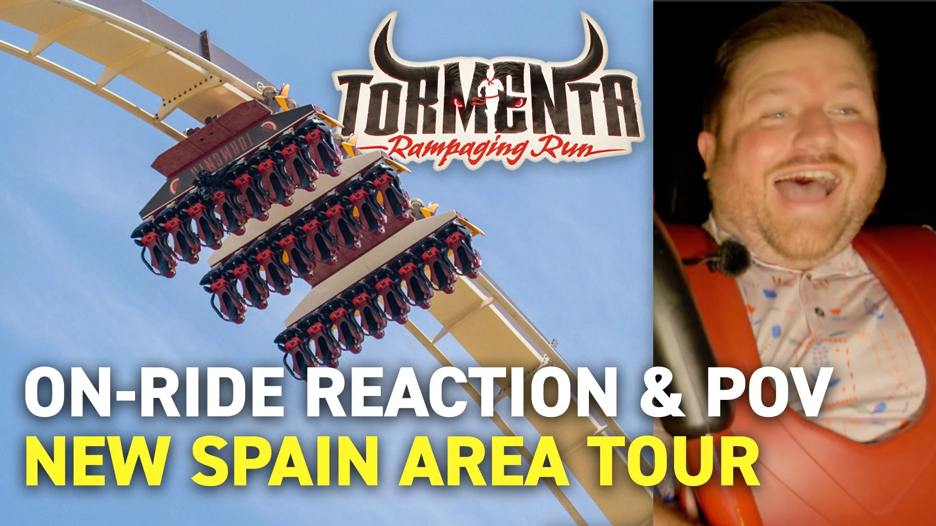 Tormenta Rampaging Run On-Ride Reaction, POV &amp; Spain Tour | Six Flags Over Texas' New Major Icon