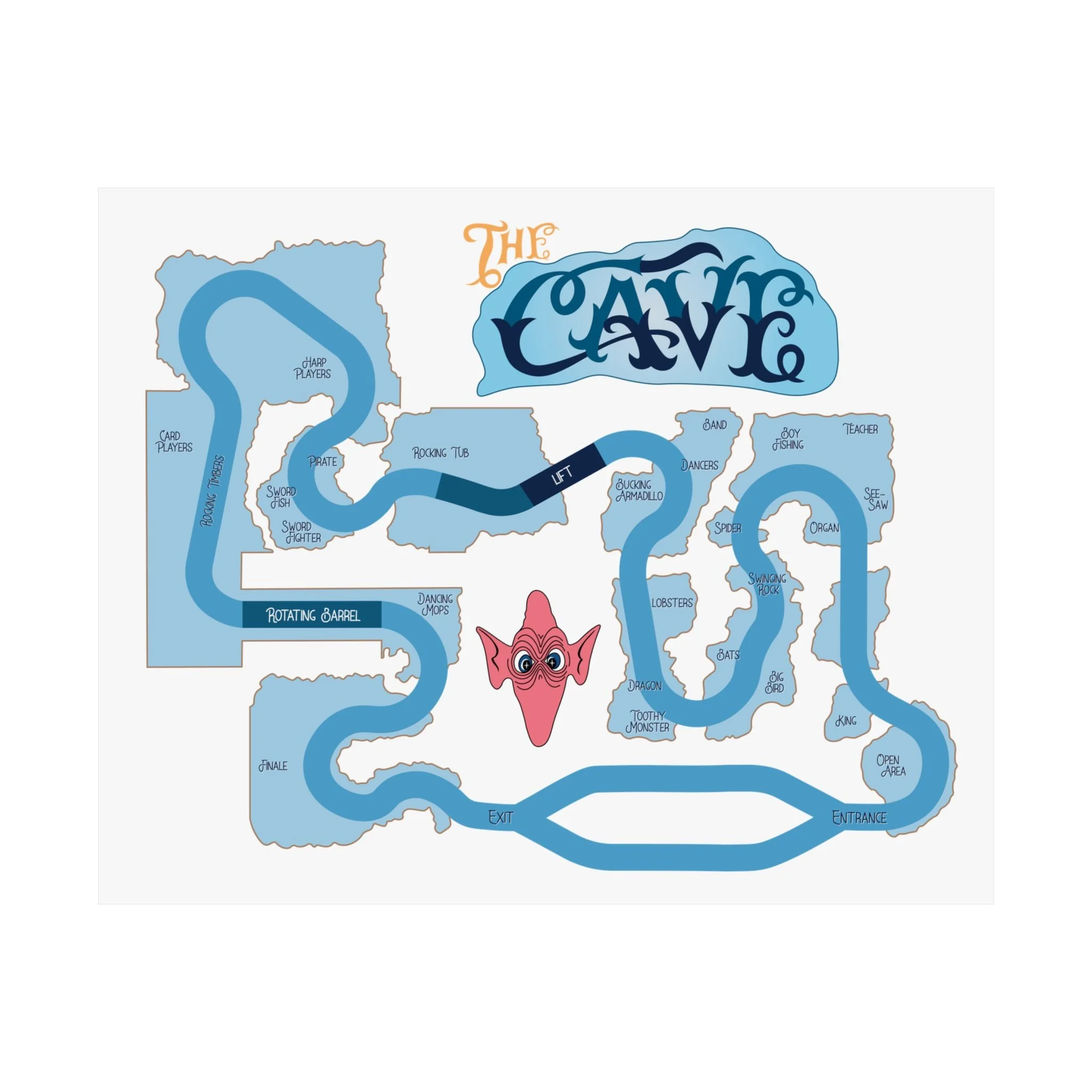 Original Speelunker Cave - Six Flags Over Texas Print