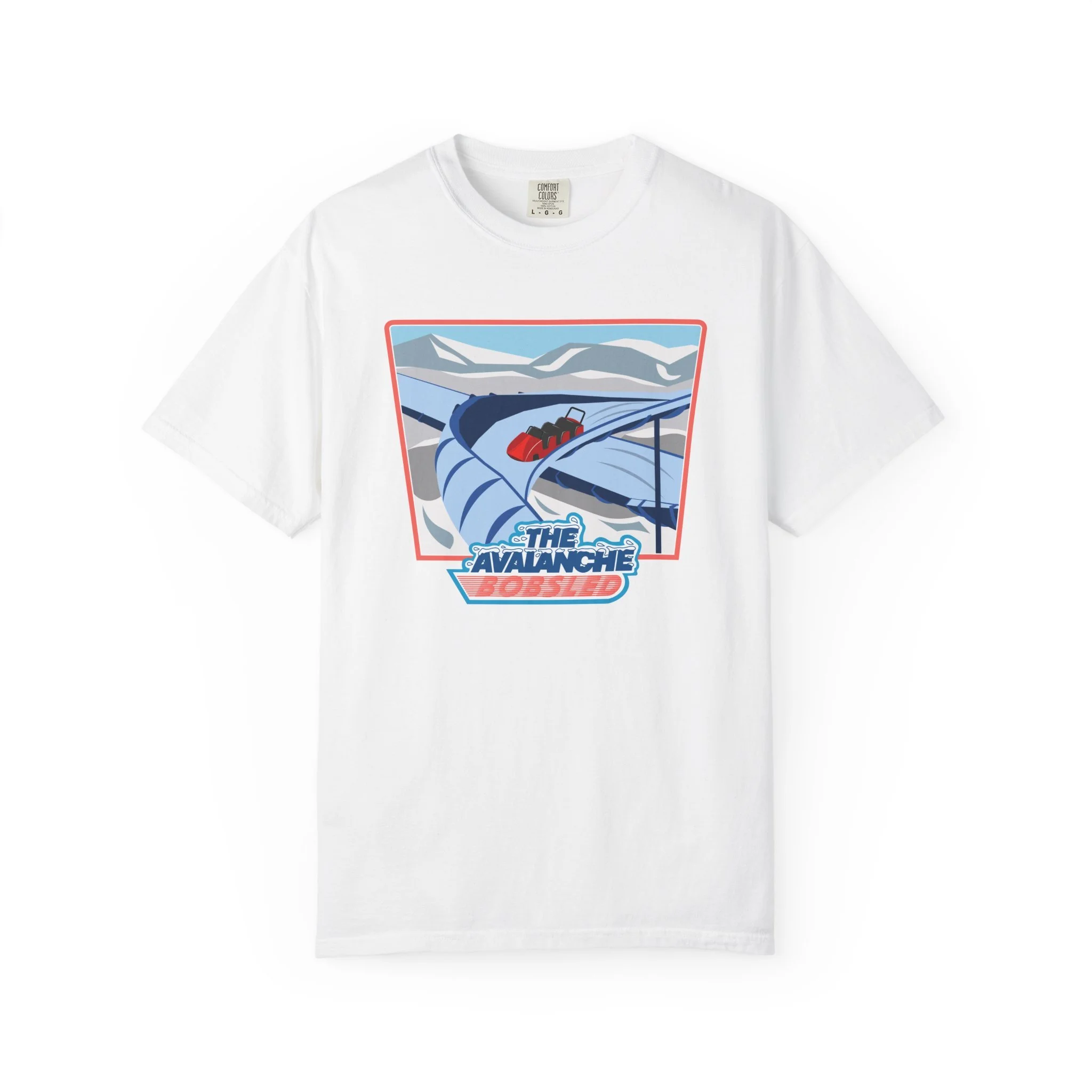 Avalanche Bobsled Retro Unisex Garment-Dyed T-Shirt
