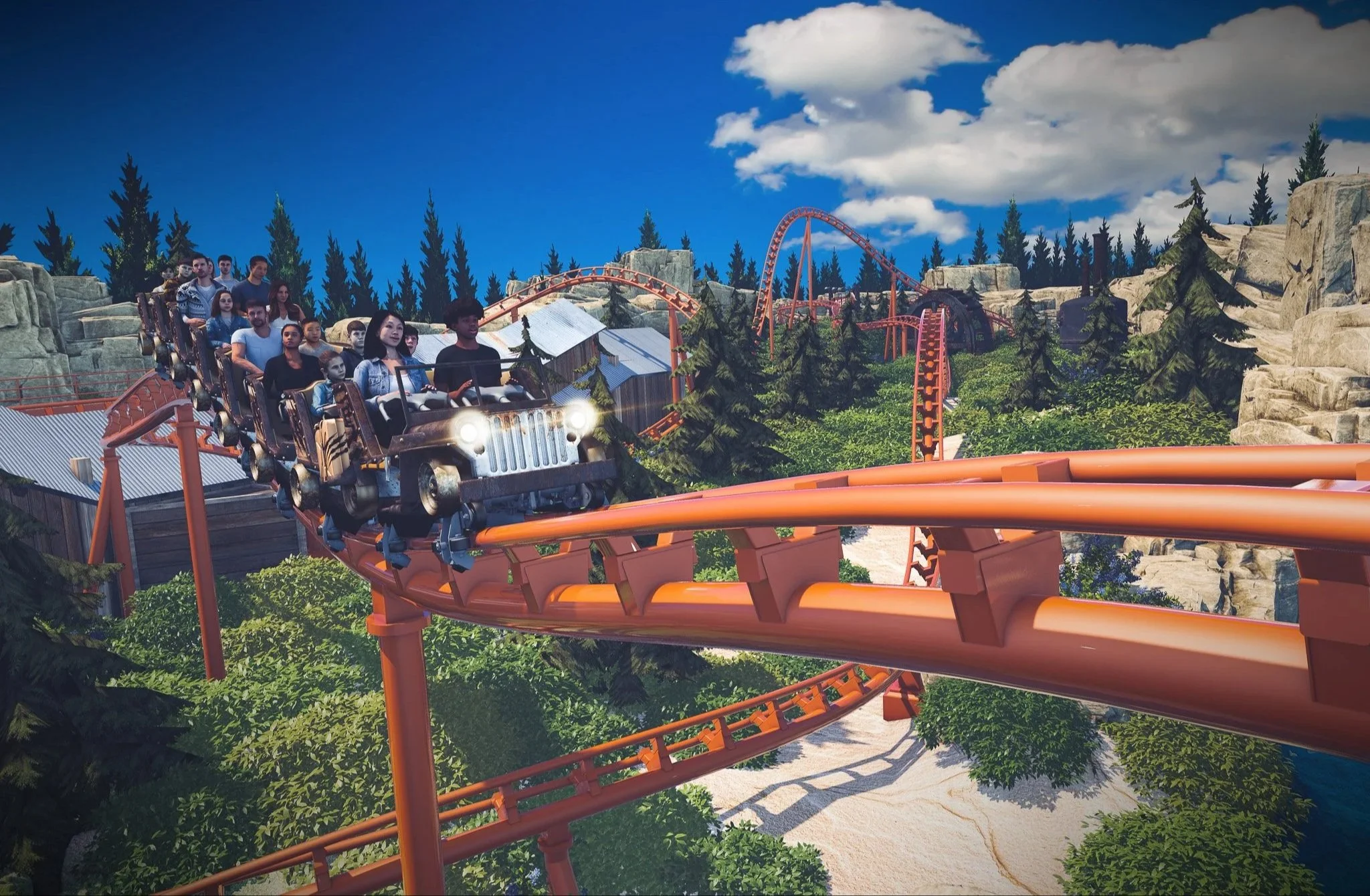 Werewolf Gorge Roller Coaster Six Flags Fiesta Texas