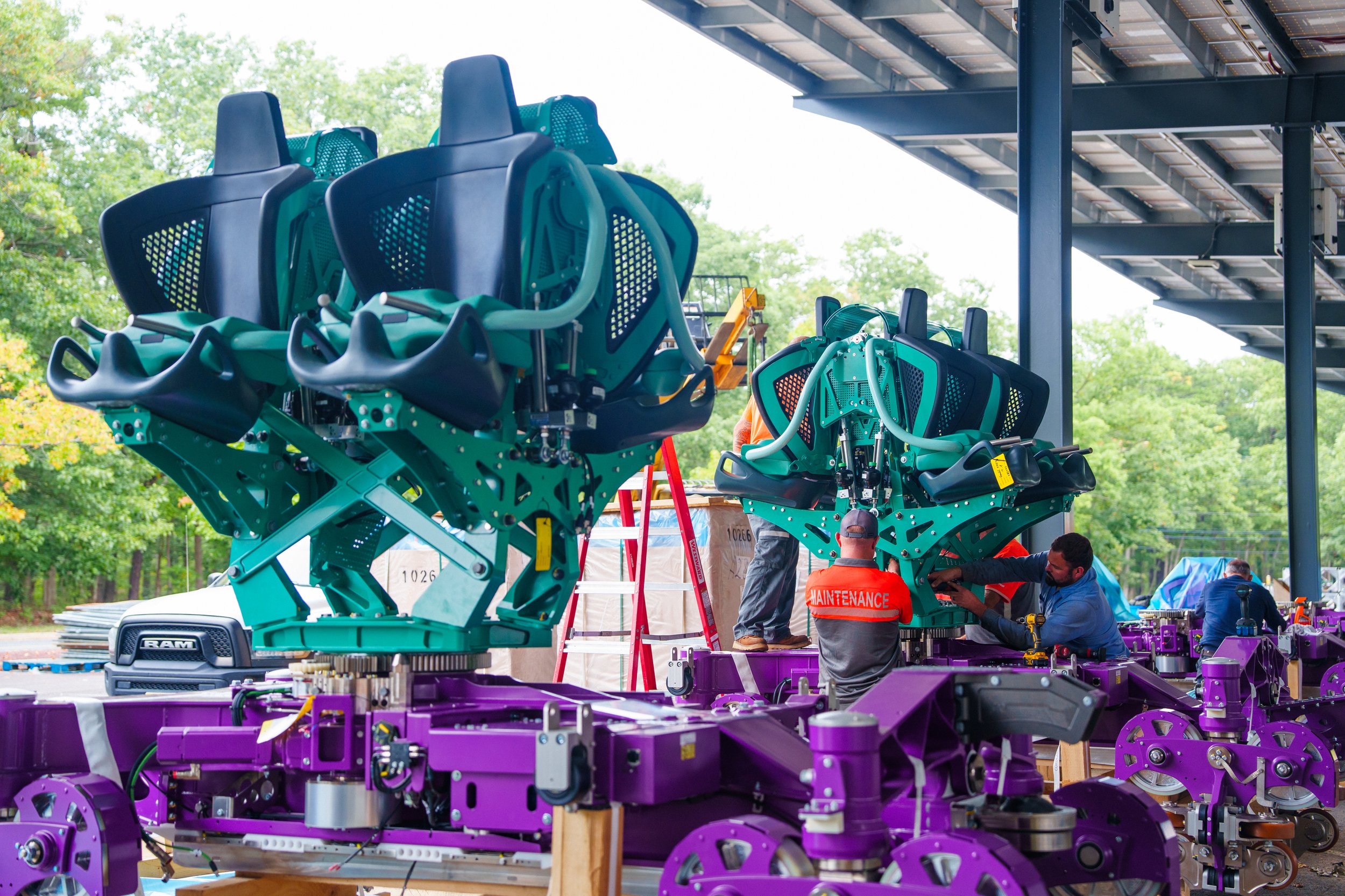 Six Flags Great Adventure Reaches Major Bakunawa Construction Milestone with Train Assembly Underway