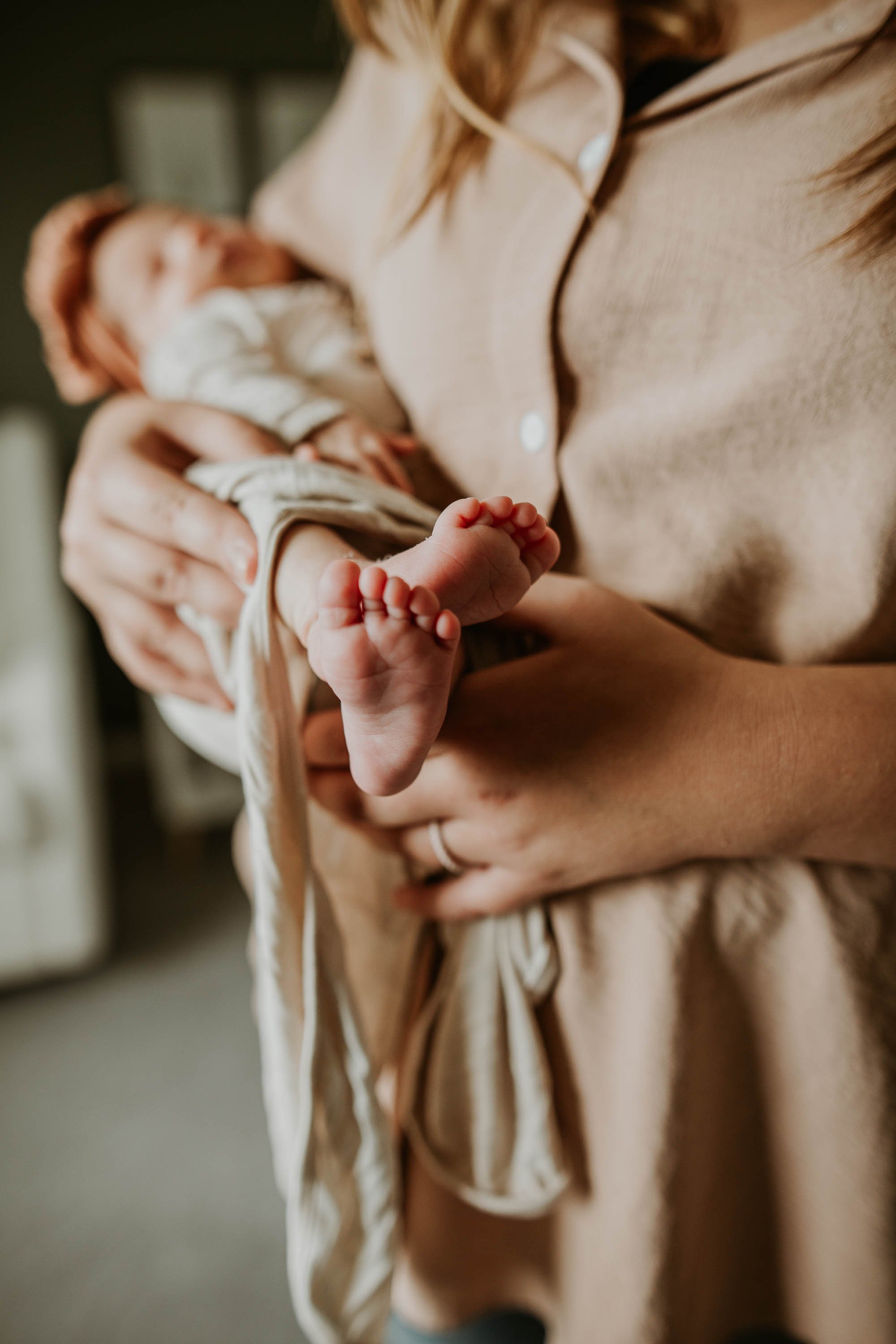 Detail photograph of baby toes.