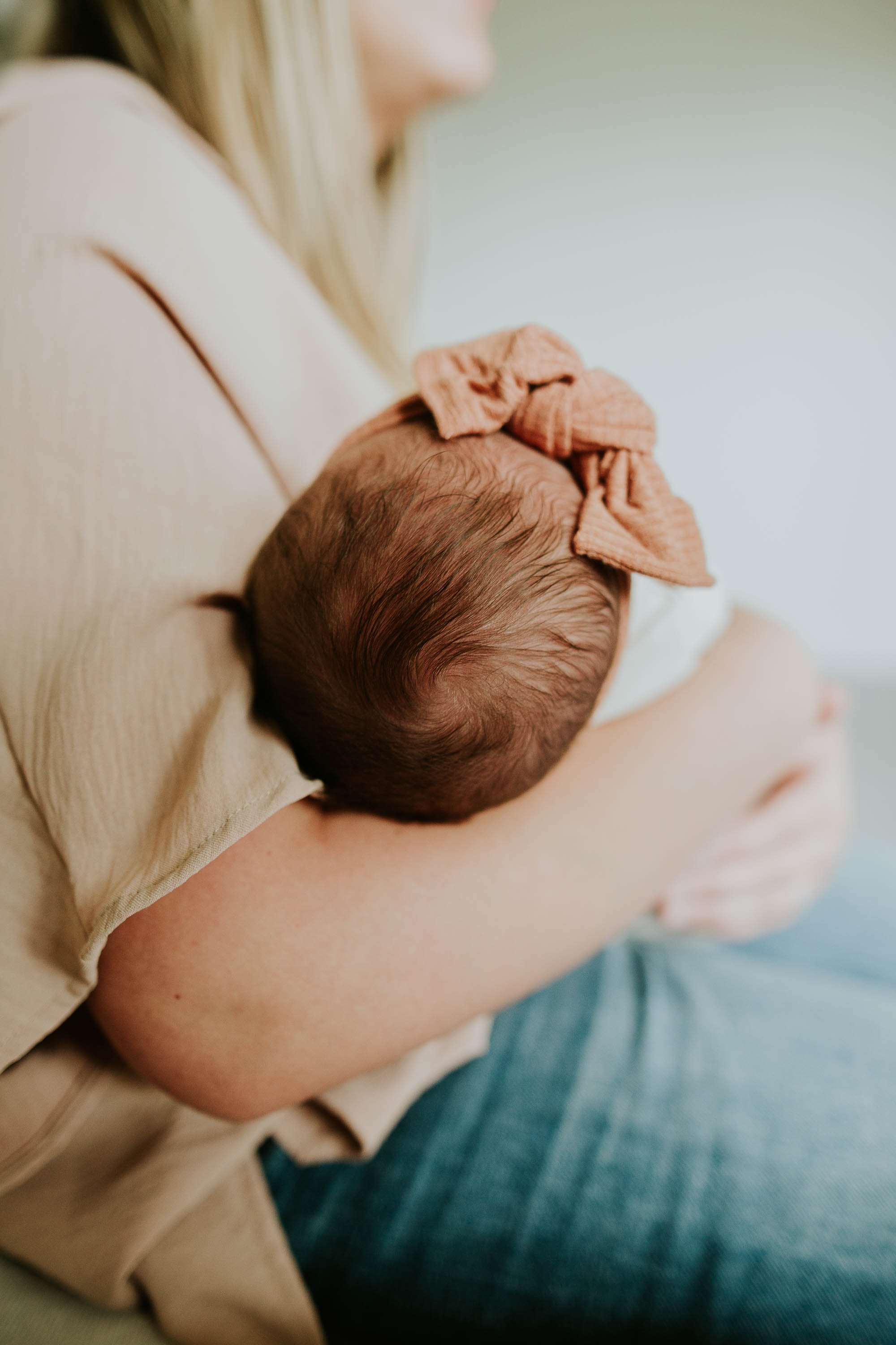 Another shot of baby's hair during our newborn photoshoot.