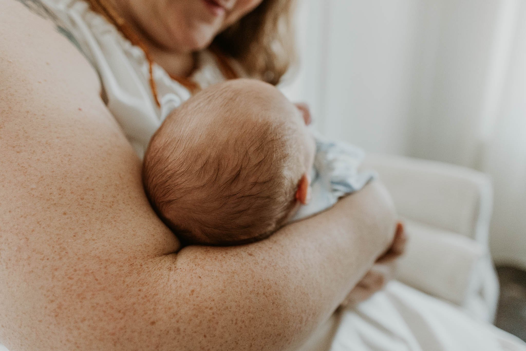 The top of a newborn's head is so delicious - ask any mom who smells it no less than 100 times a day.