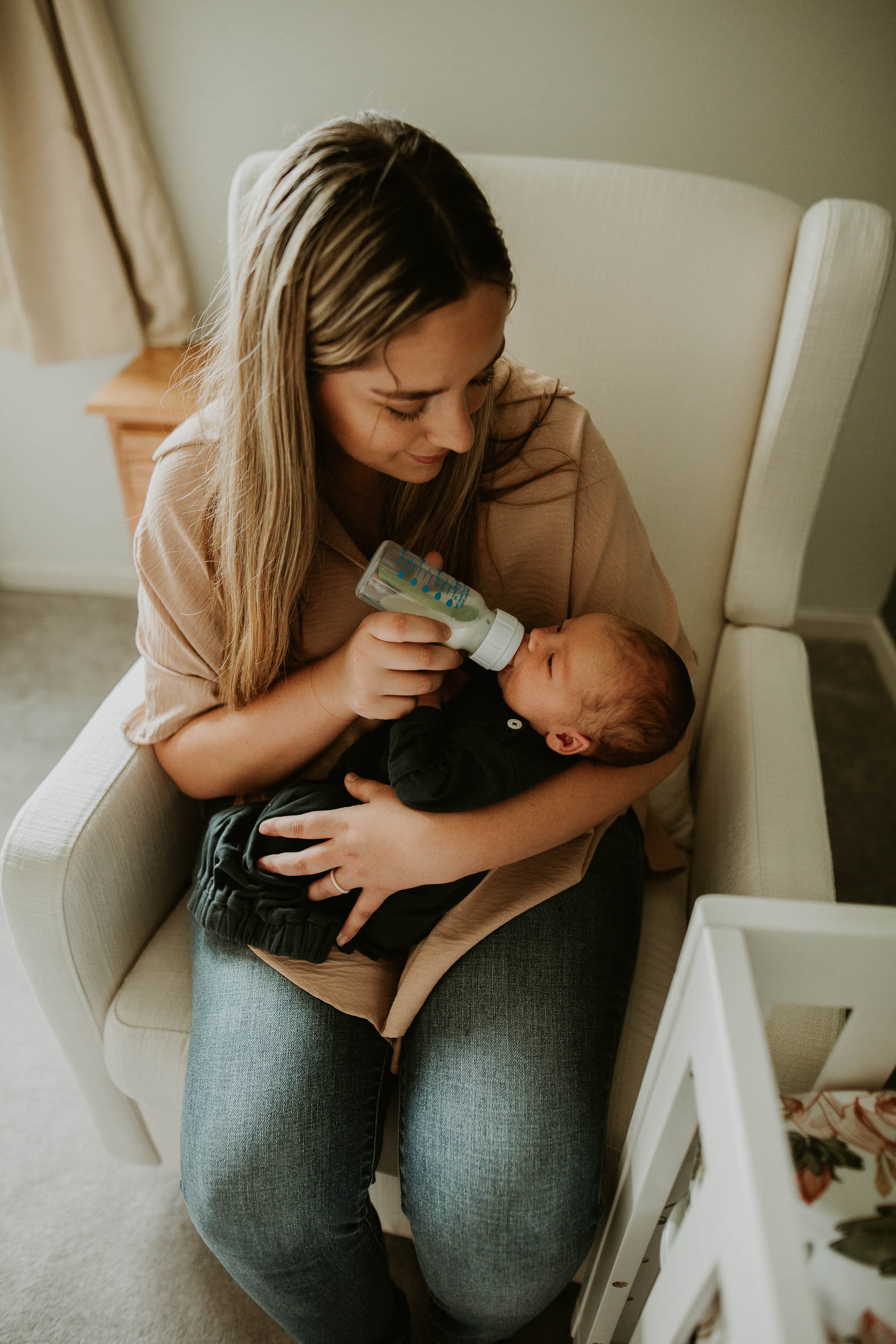 A sweet pause in our photoshoot so mom can feed baby.
