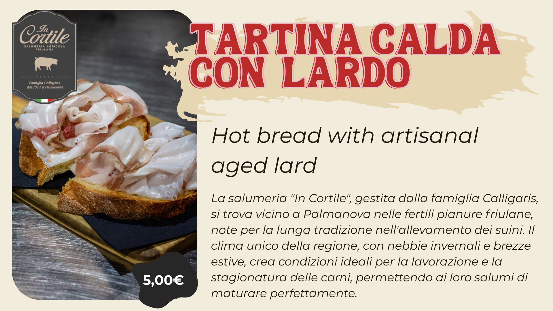 Tartina con lardo