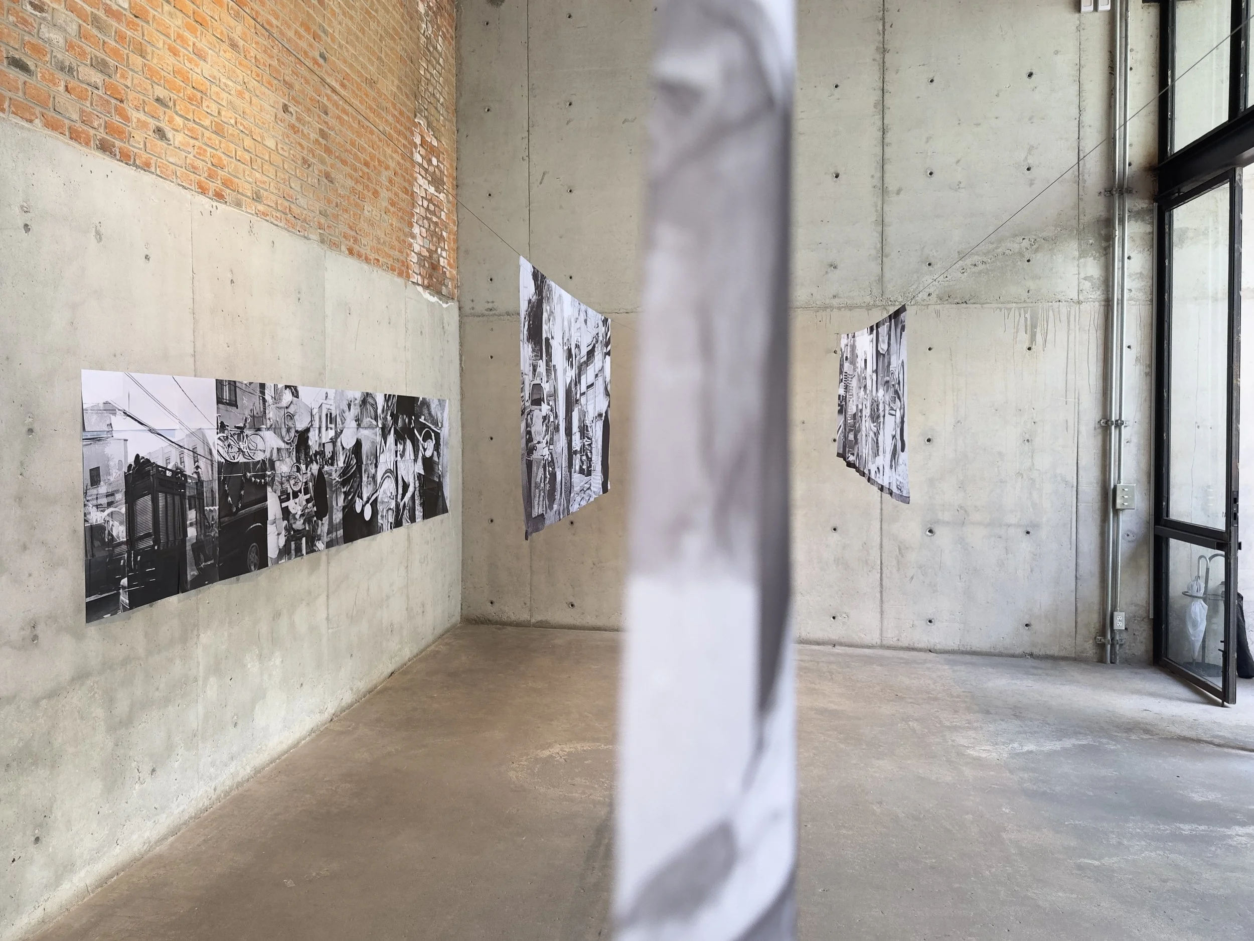 Installation view of Irving Villegas’ Lo que nos imagina exhibition, exploring pilgrimage and the Virgin Mary in Mexico, at Fundación Casa Wabi in Mexico City. Curated by Andrea Bustillos Duhart.