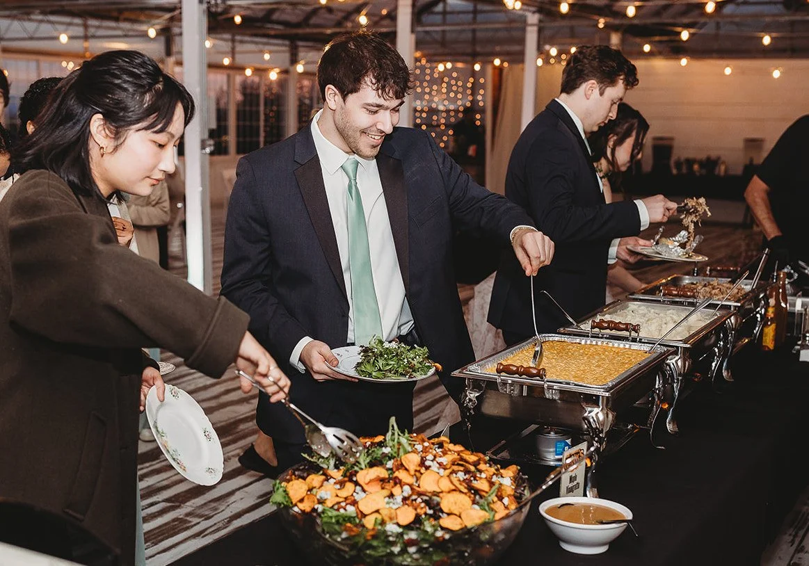 Buffet style catering setup