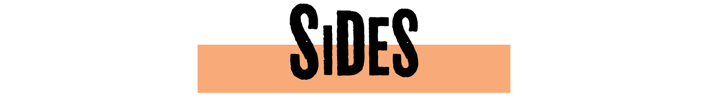 The image features text with the word 'SIDES' on an orange rectangle, in black capital letters.