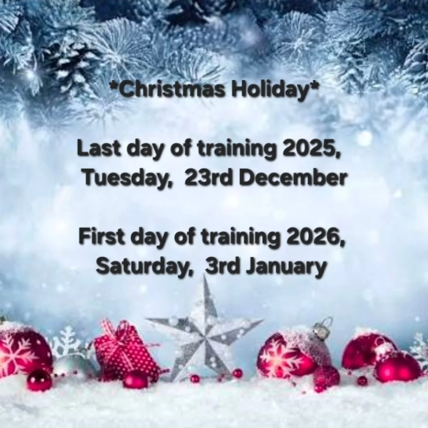 All packages will be extended.  Enjoy the break. Have a great holiday!