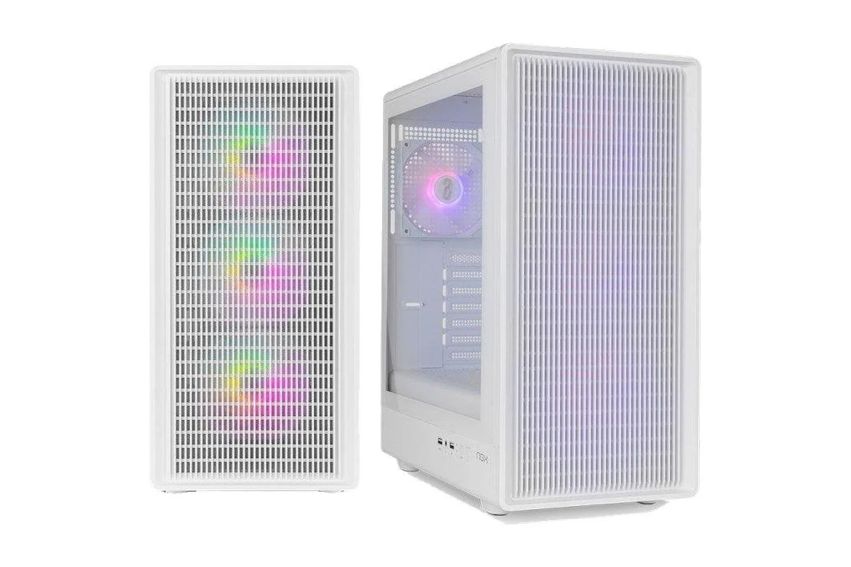 PC gaming NeoPC Iota com caixa branca e ventoinhas RGB