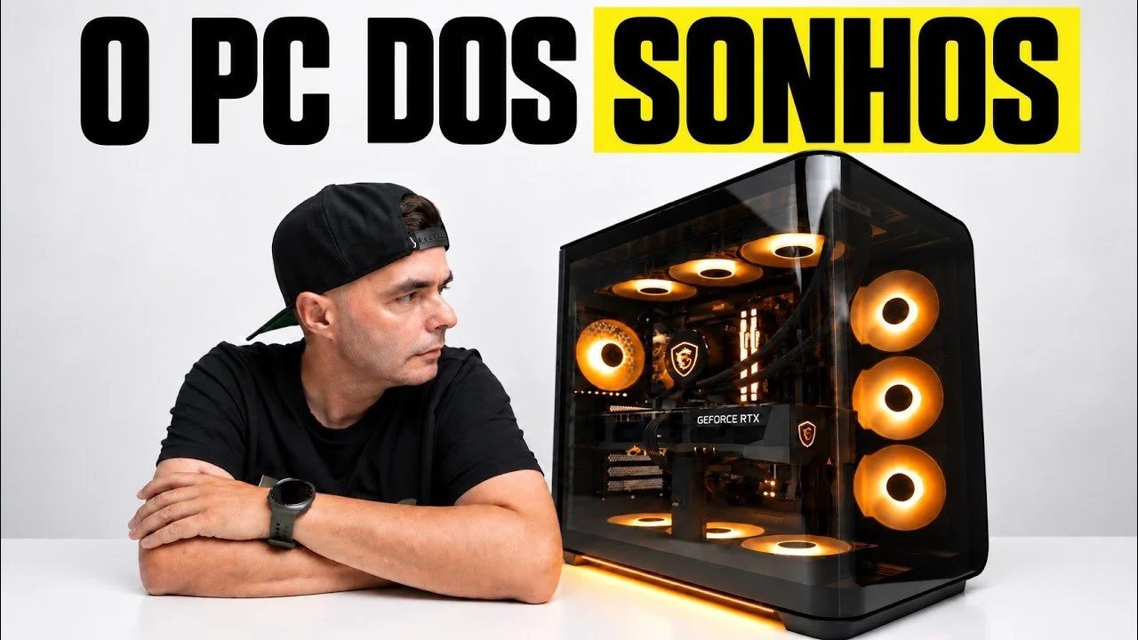 Miniatura do vídeo do Nuno Agonia no YouTube sobre um PC gaming de topo
