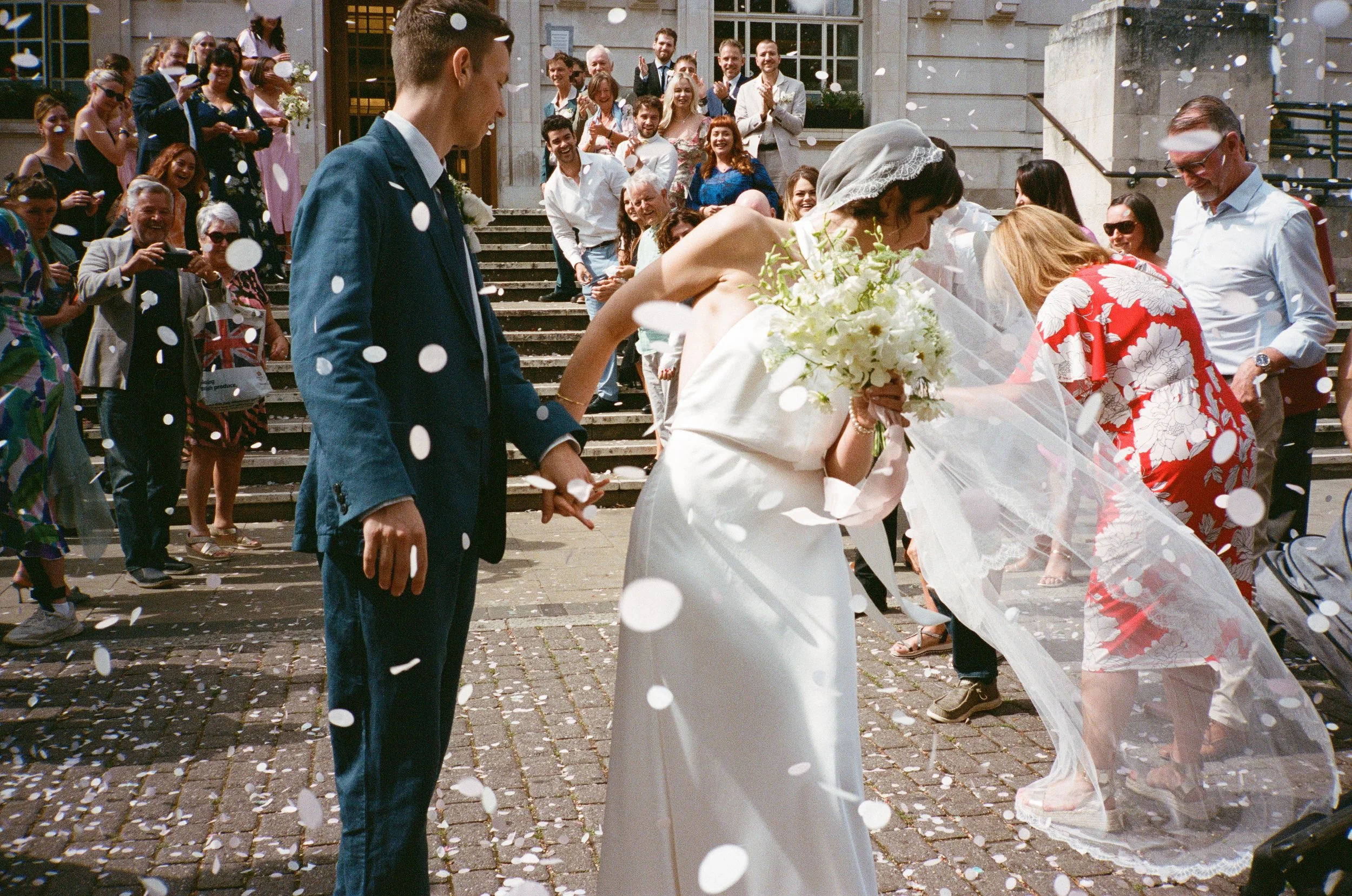 confetti at hackney town hall on film