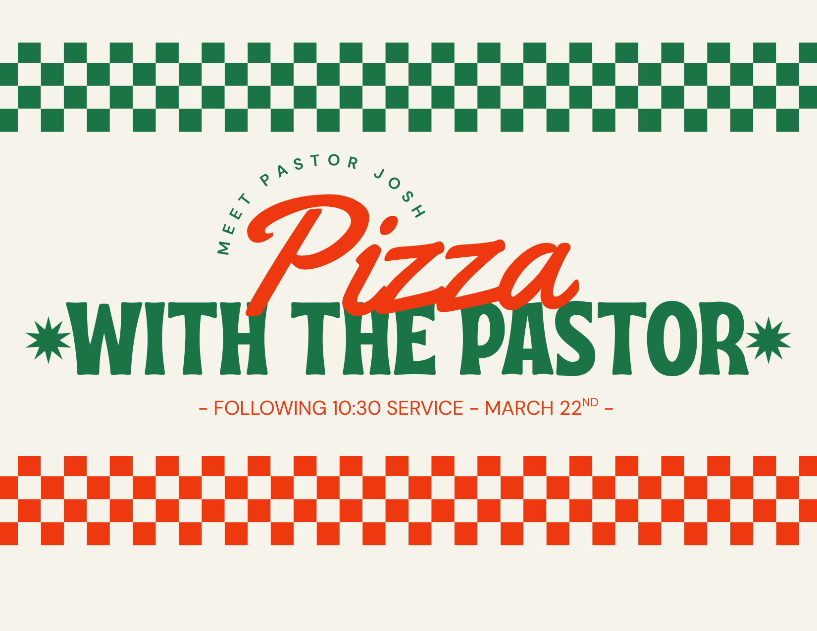 Pizza With the Pastor