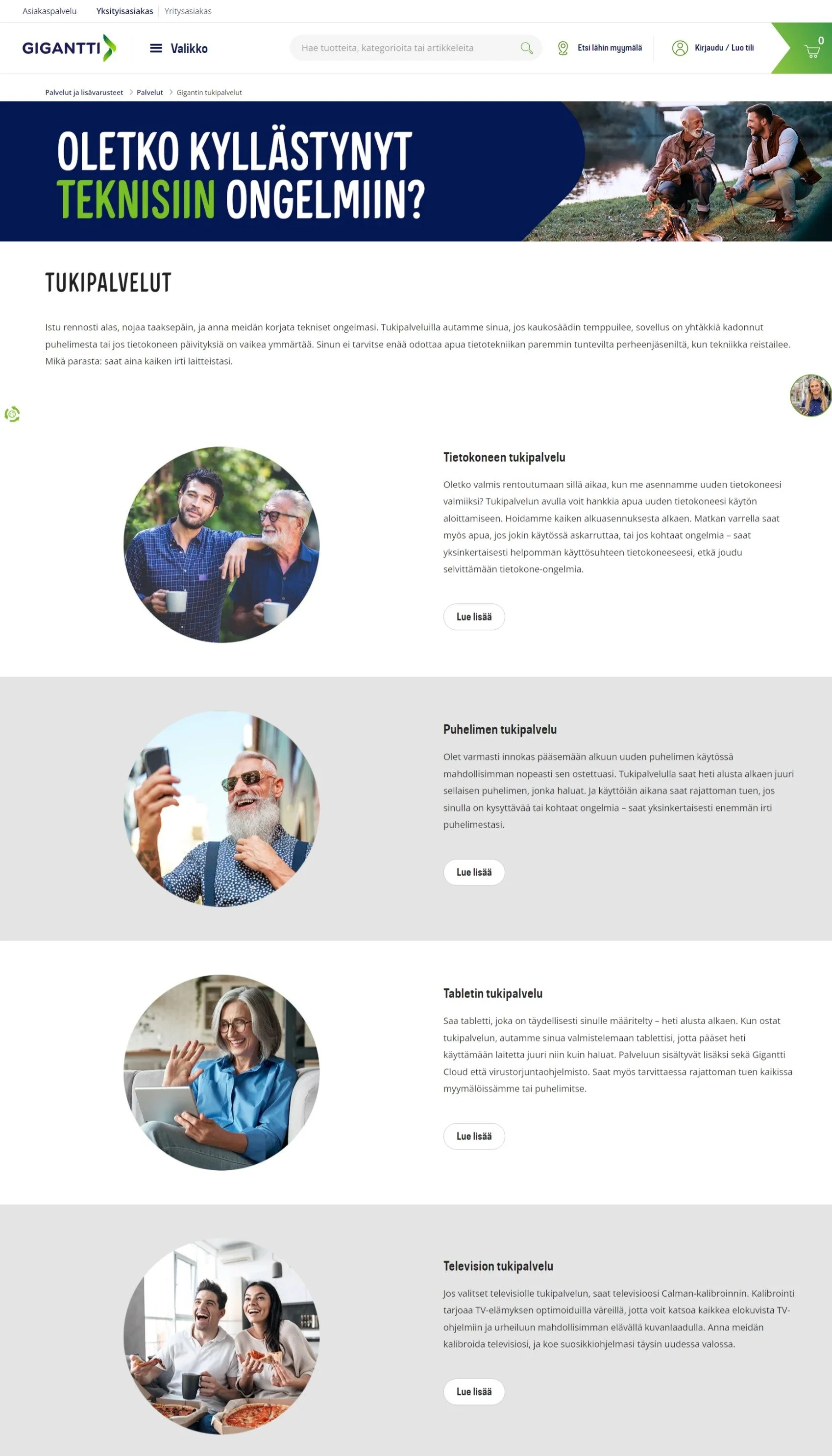 Gigantti Support Services hub