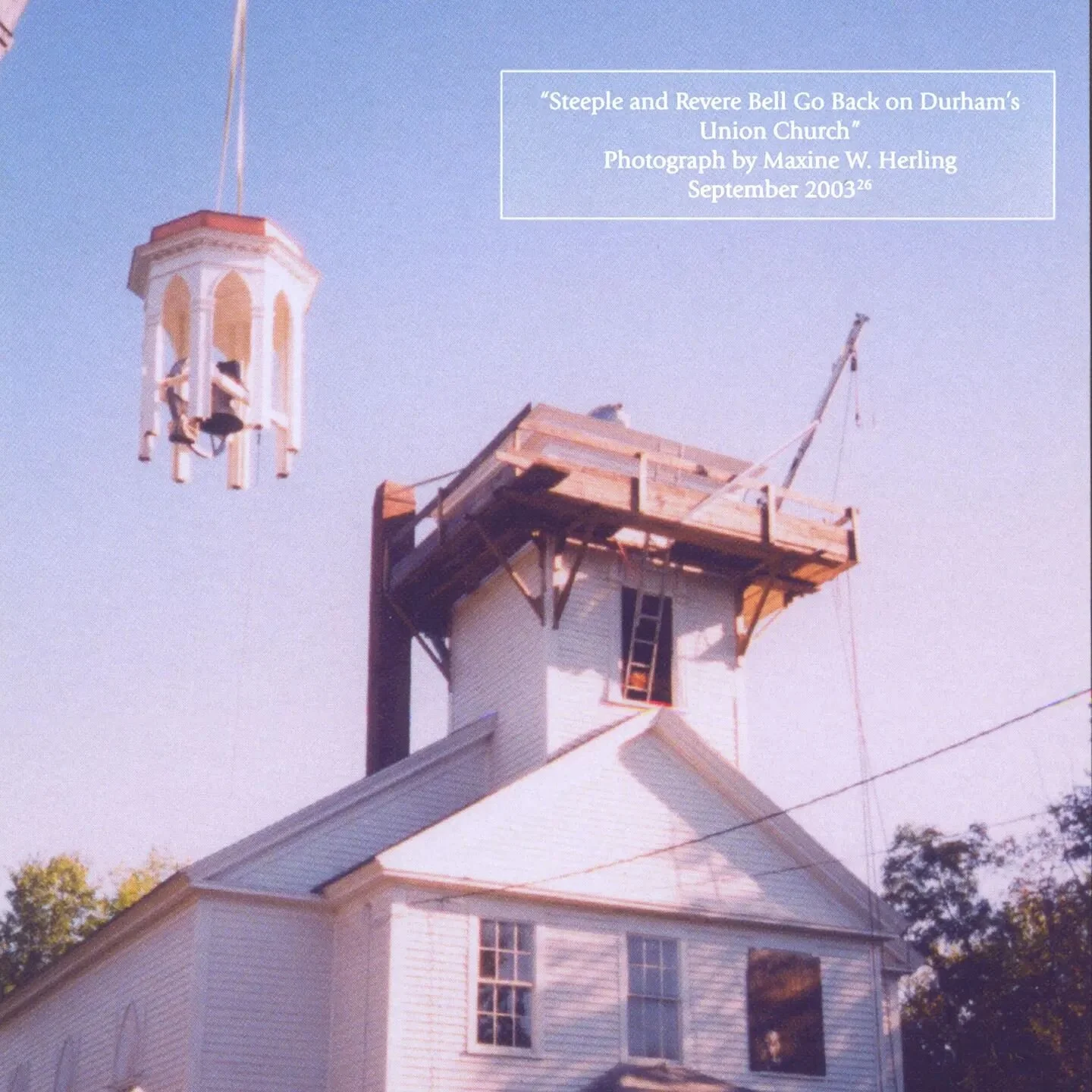 One of the largest DHS preservation projects, to date, has been the steeple repair of the Union Church. It took years of fundraising, grant writing and local support to generate enough funds to fix the steeple. 

Steeplewright Robert Hanscom of Green