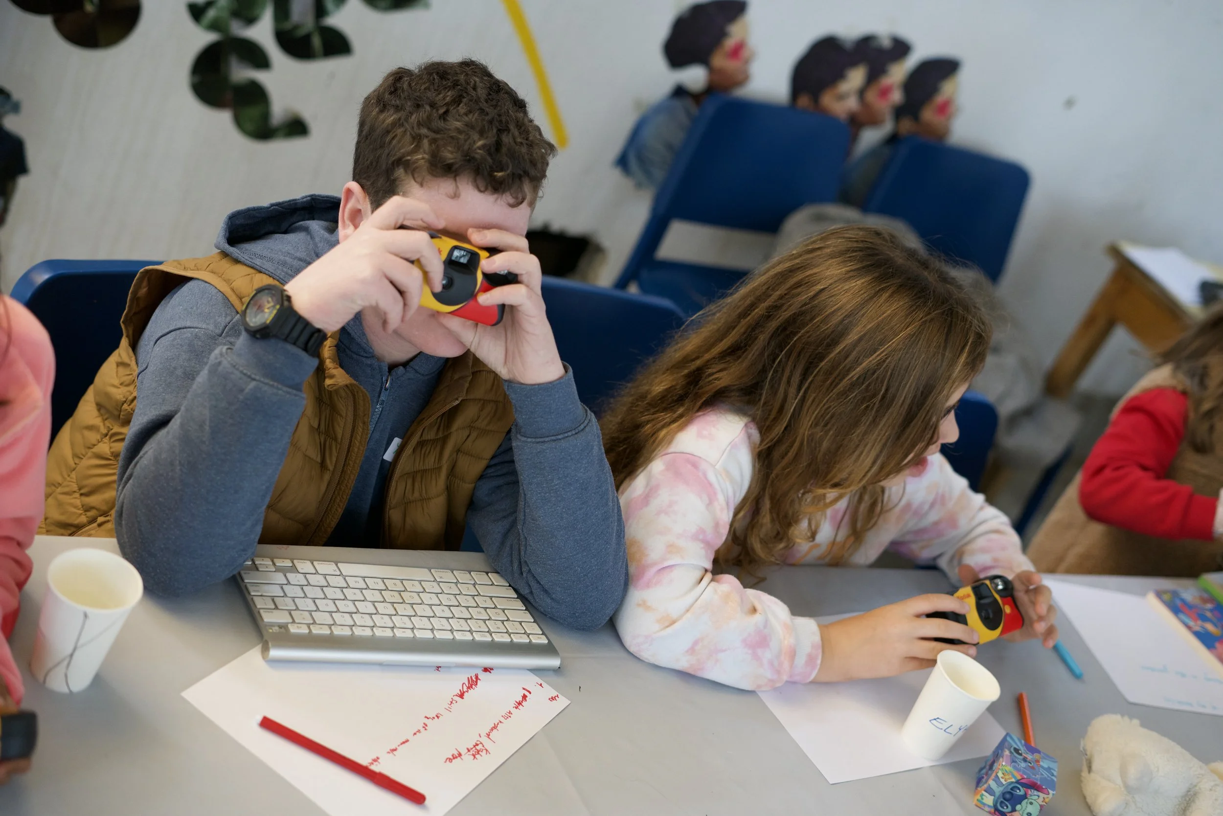  getting ready to work on their projects 