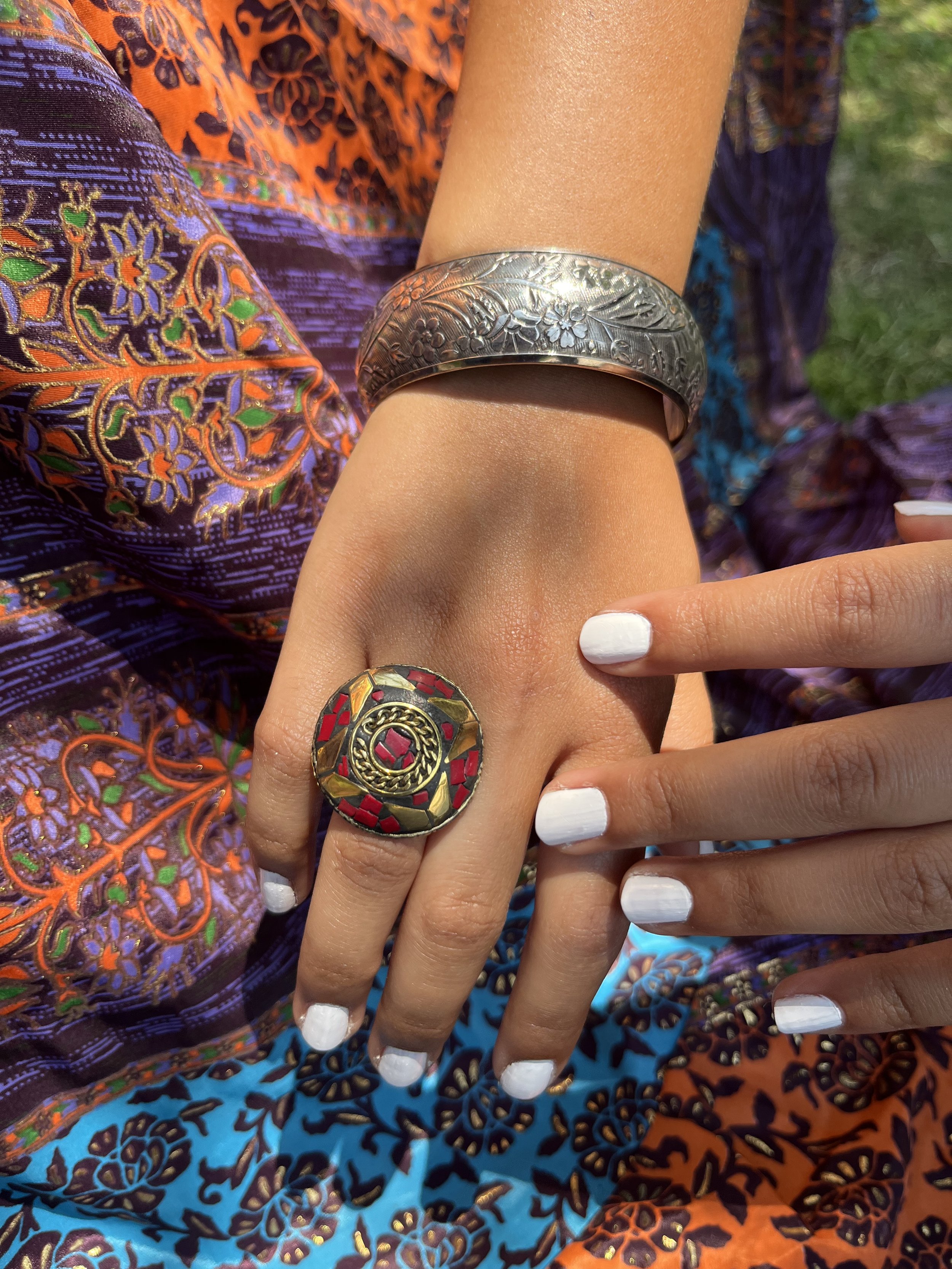 anillo ajustable mosaico ✮⋆˙