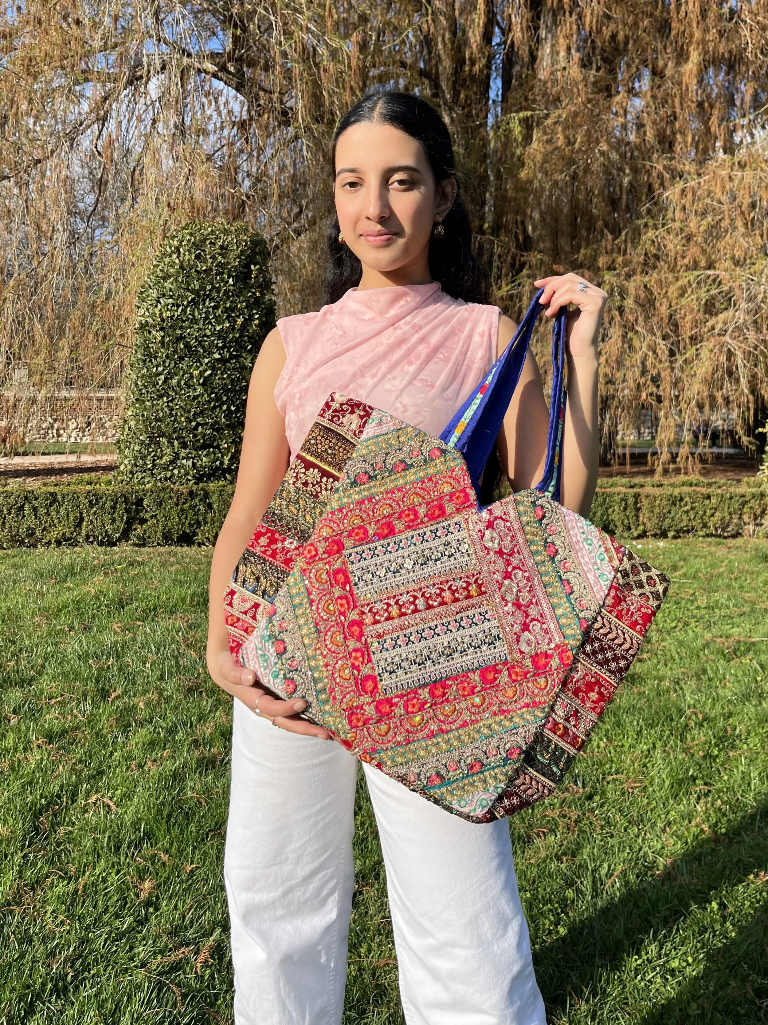 bolso maxi vintage patchwork