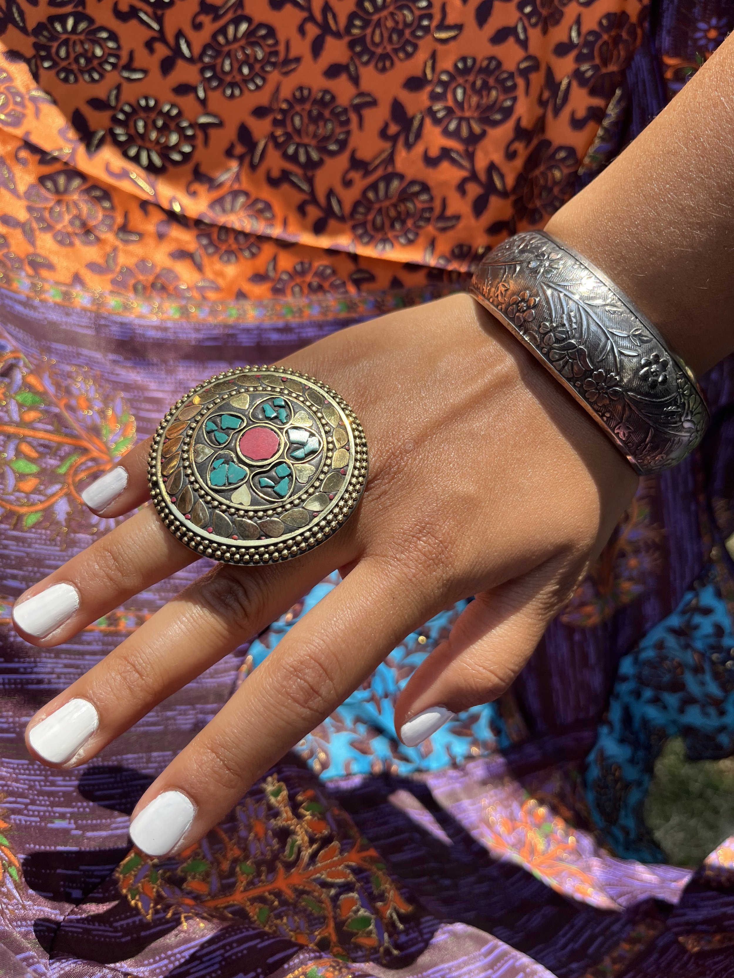 anillo ajustable mosaico ✮⋆˙