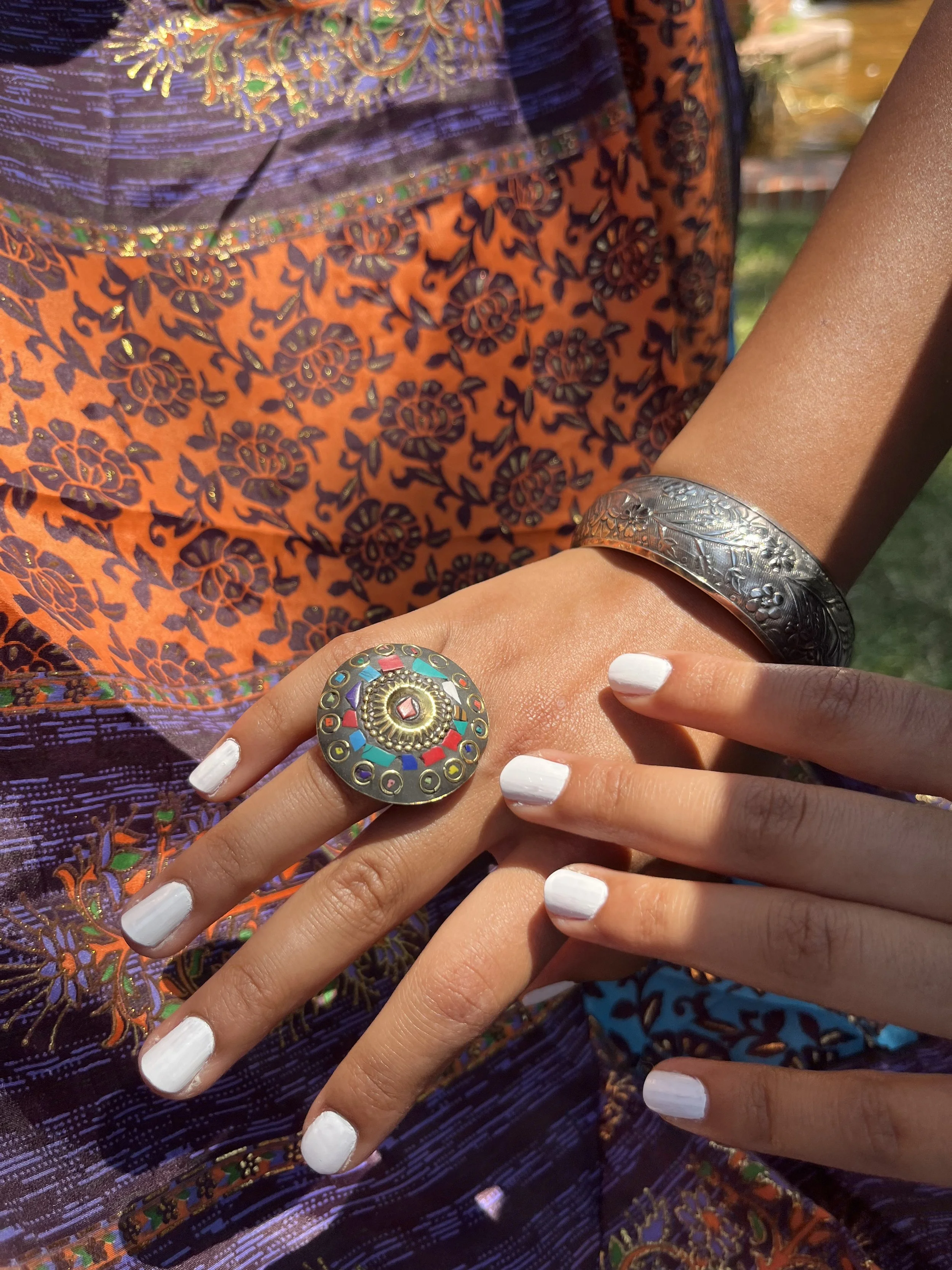 anillo ajustable mosaico ✮⋆˙