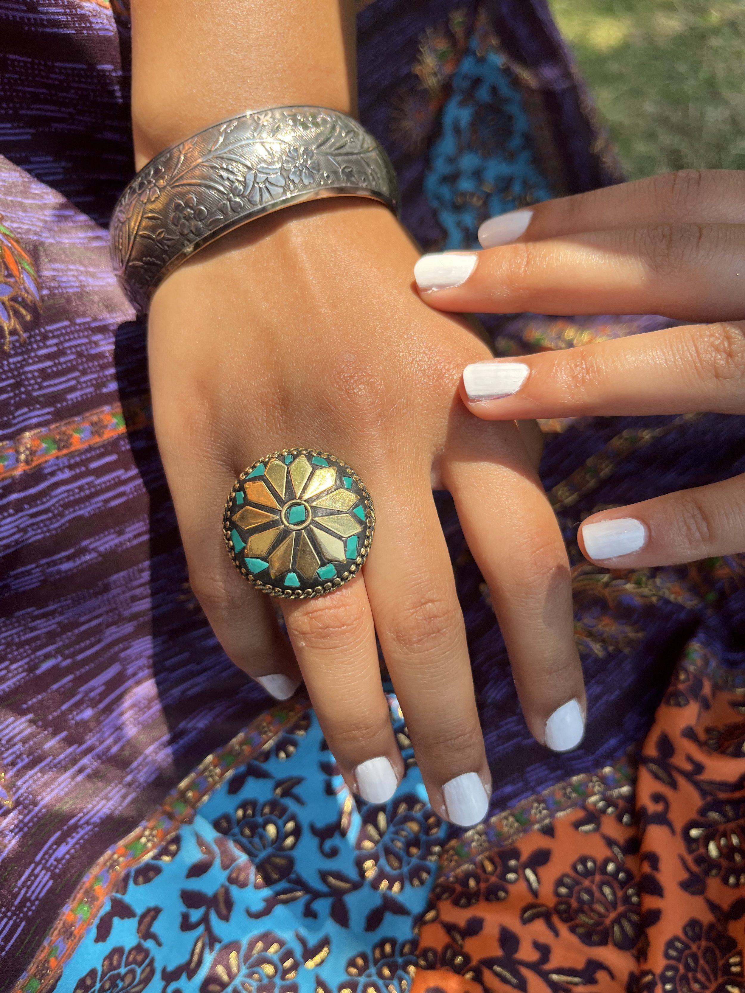 anillo ajustable mosaico ✮⋆˙