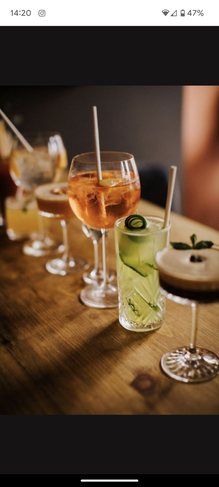 Handcrafted cocktails