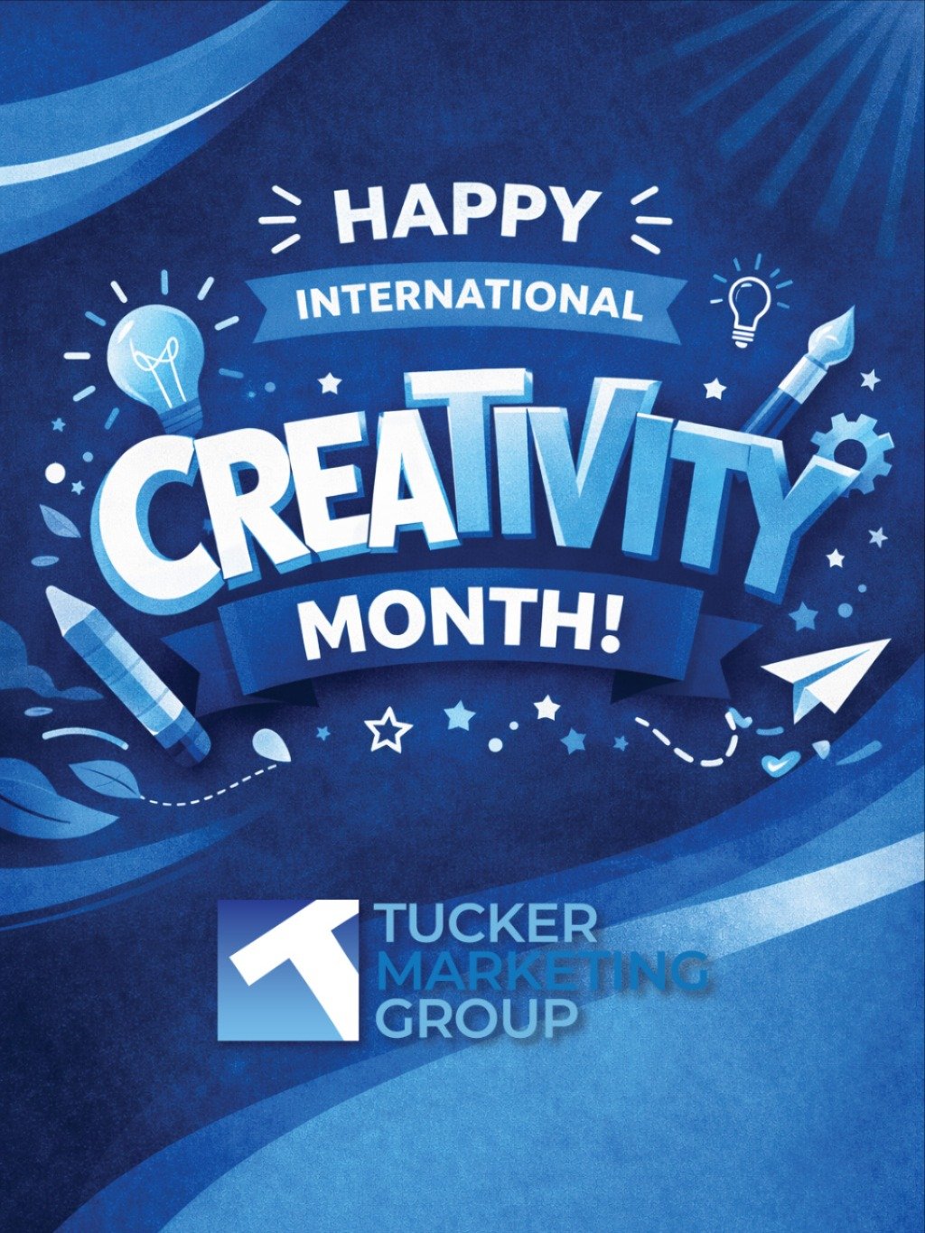 Happy International Creativity Month! 💡

Creativity is more than a trendy buzzword. It is the spark that sets brands apart and helps them connect in meaningful ways. Tucker Marketing Group knows creativity shapes everything from bold logos to memora