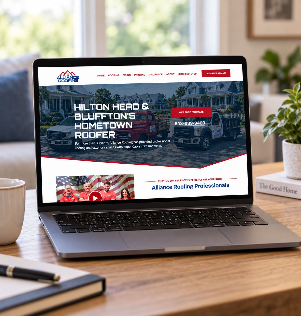 Alliance Roofing Website Design