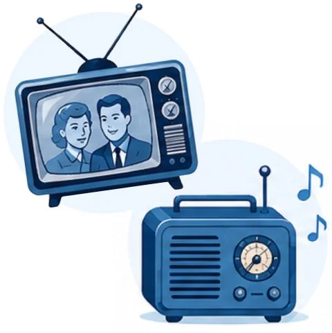 radio and tv graphic