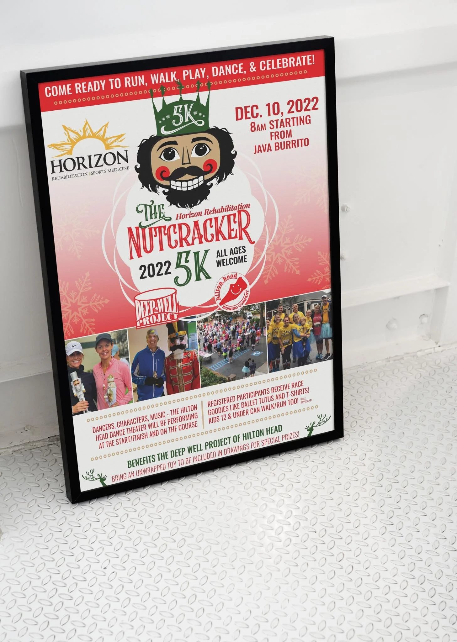 Poster for The Nutcracker 2022 5K event hosted by Horizon Rehabilitation and Deep Well Project
