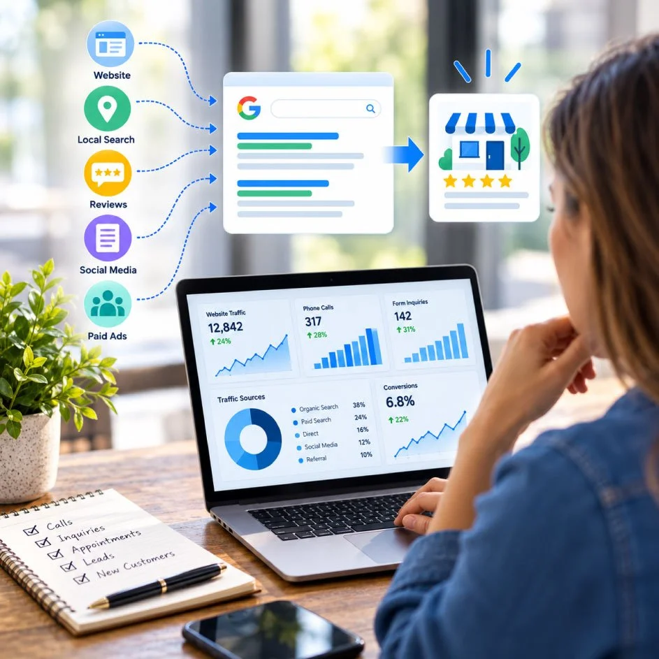 woman watching marketing activity