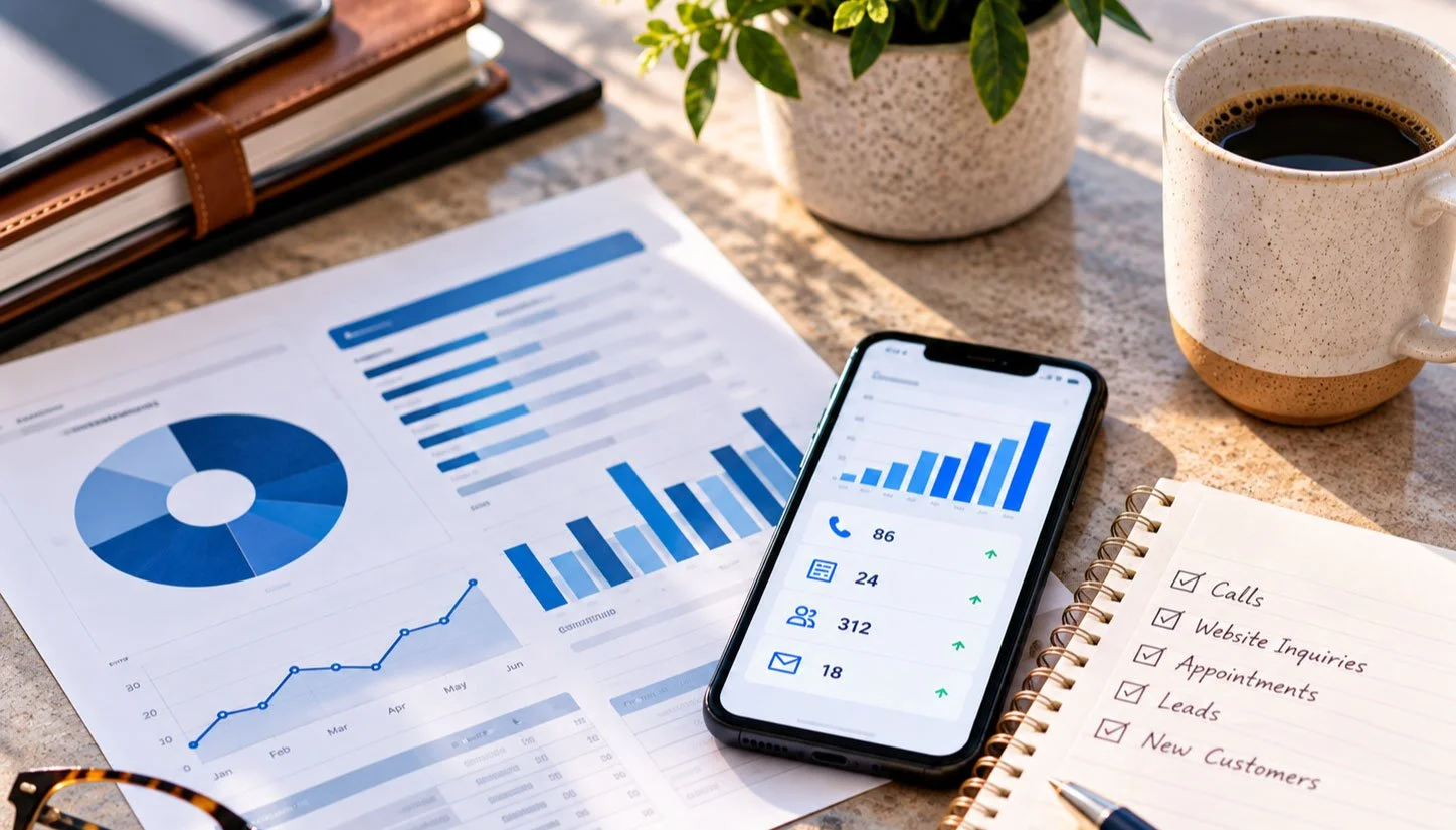 marketing analytics reports on table