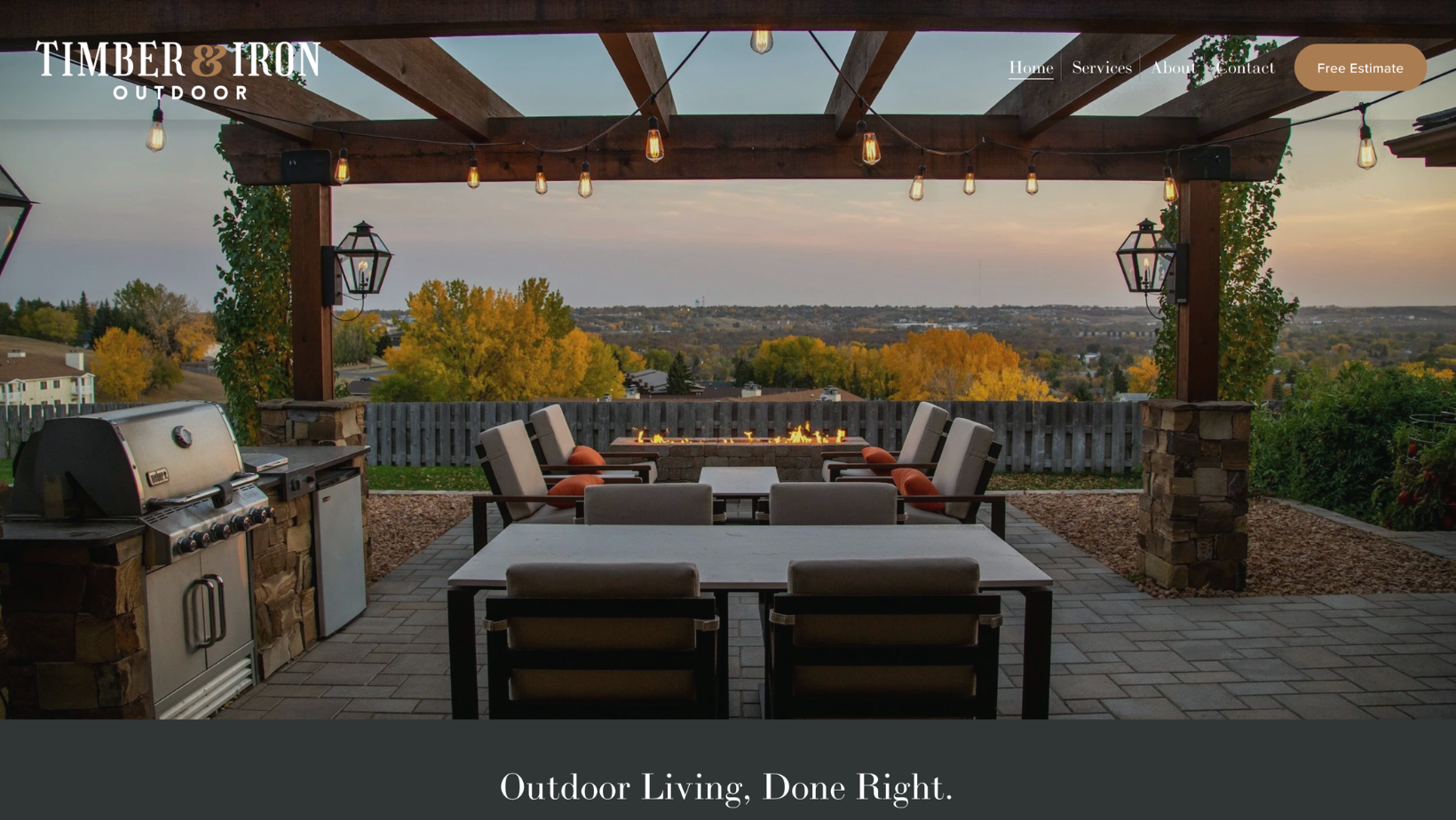 Timber and Iron Web design