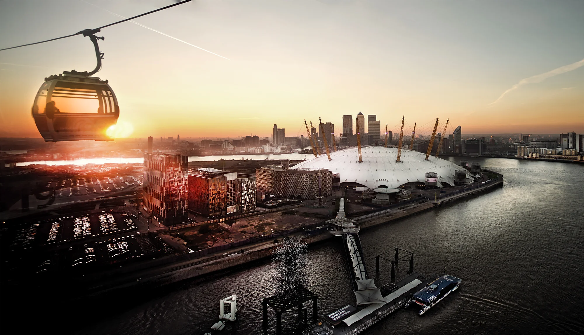 Cable car over the River Thames, London