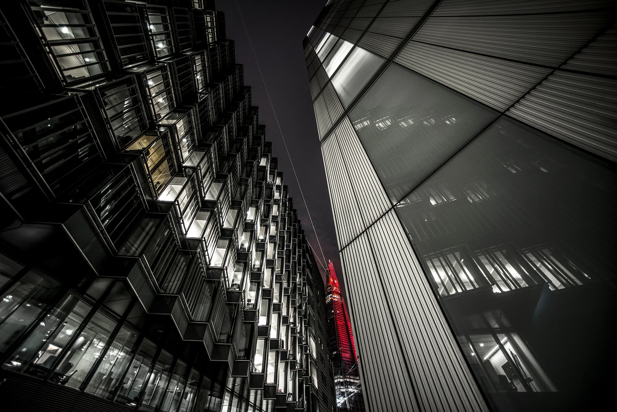 The Shard laser show, London