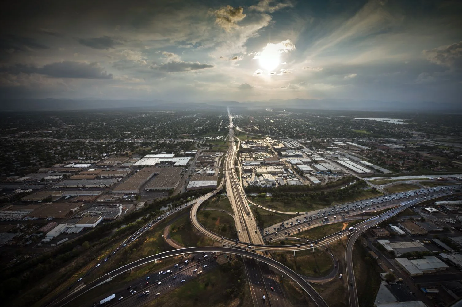 Interstate highway from the air