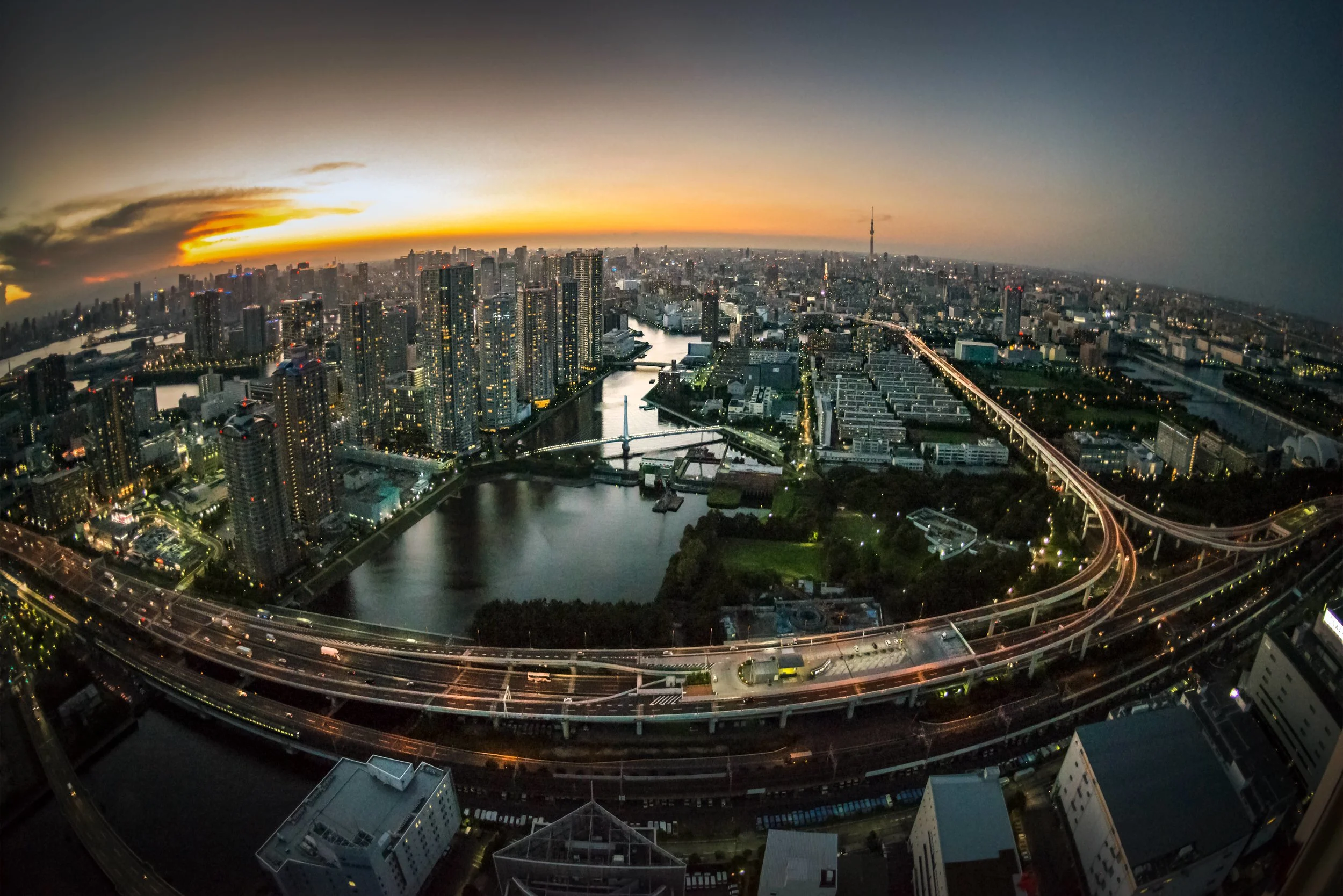 Tokyo at sunset